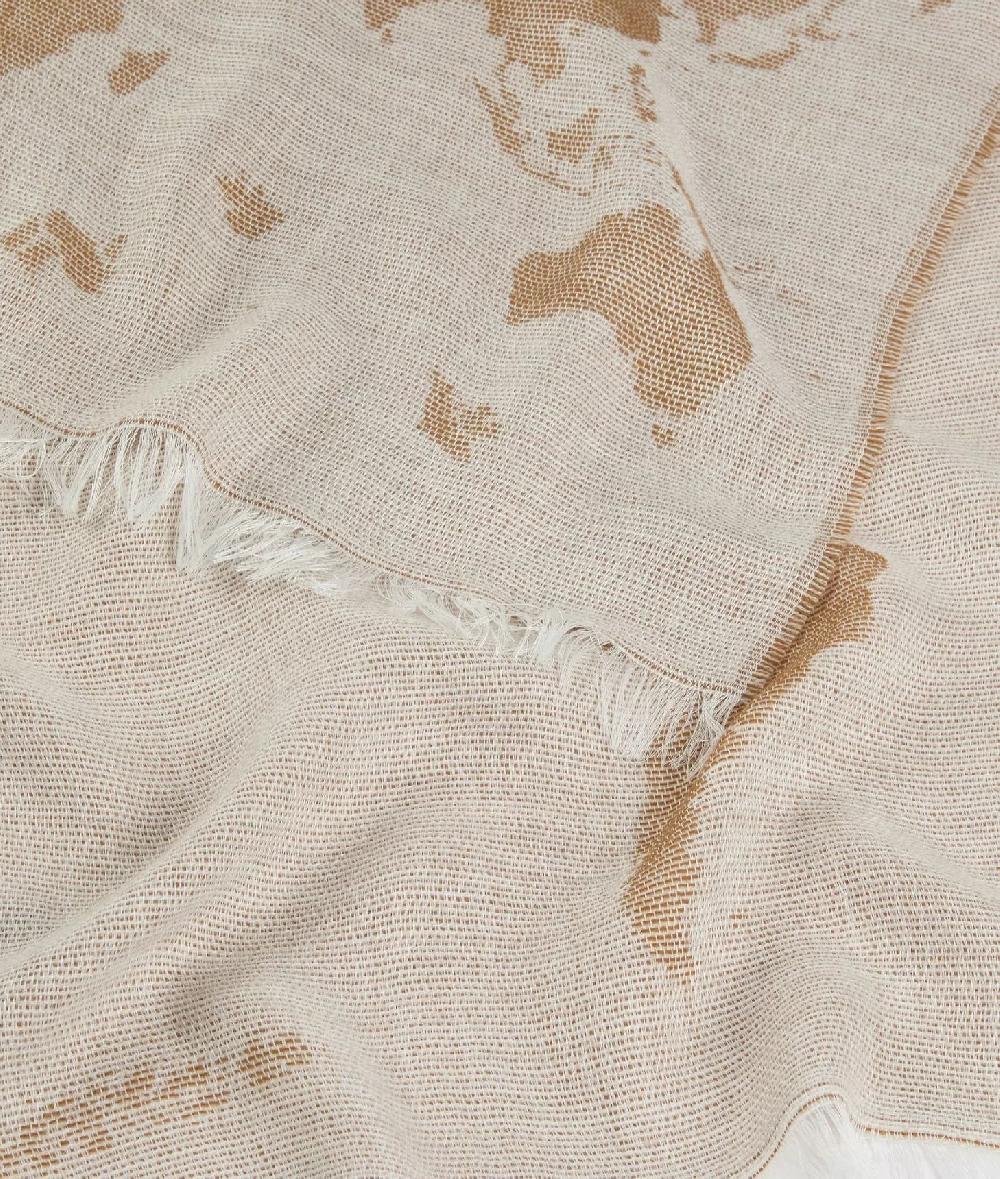 Alviero Martini 1a Classe Sciarpa Geo Pieno Con Anello 40x150 Naturale