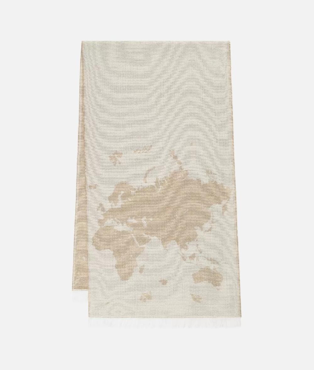 Alviero Martini 1a Classe Sciarpa Geo Pieno Con Anello 40x150 Naturale