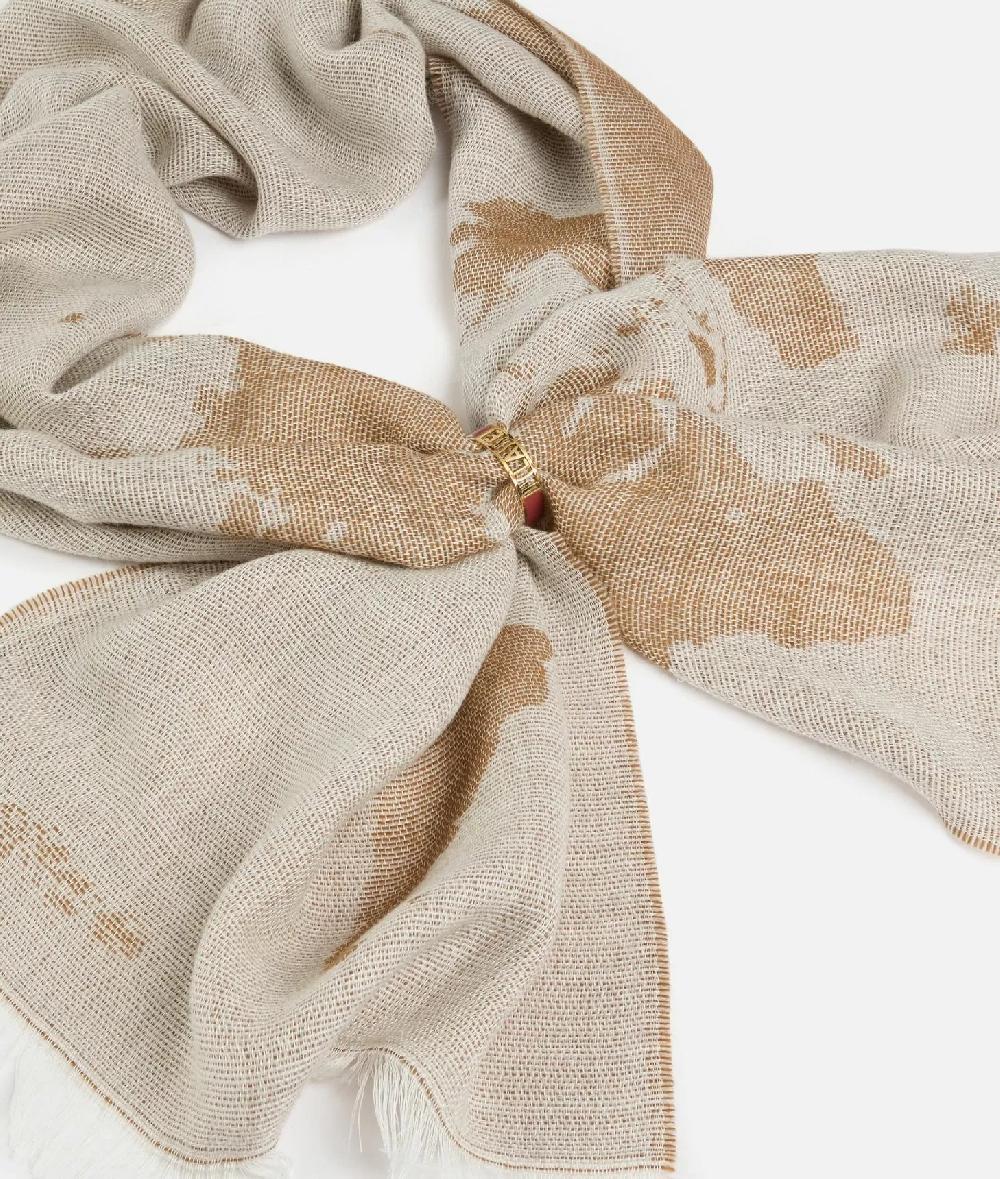 Alviero Martini 1a Classe Sciarpa Geo Pieno Con Anello 40x150 Naturale