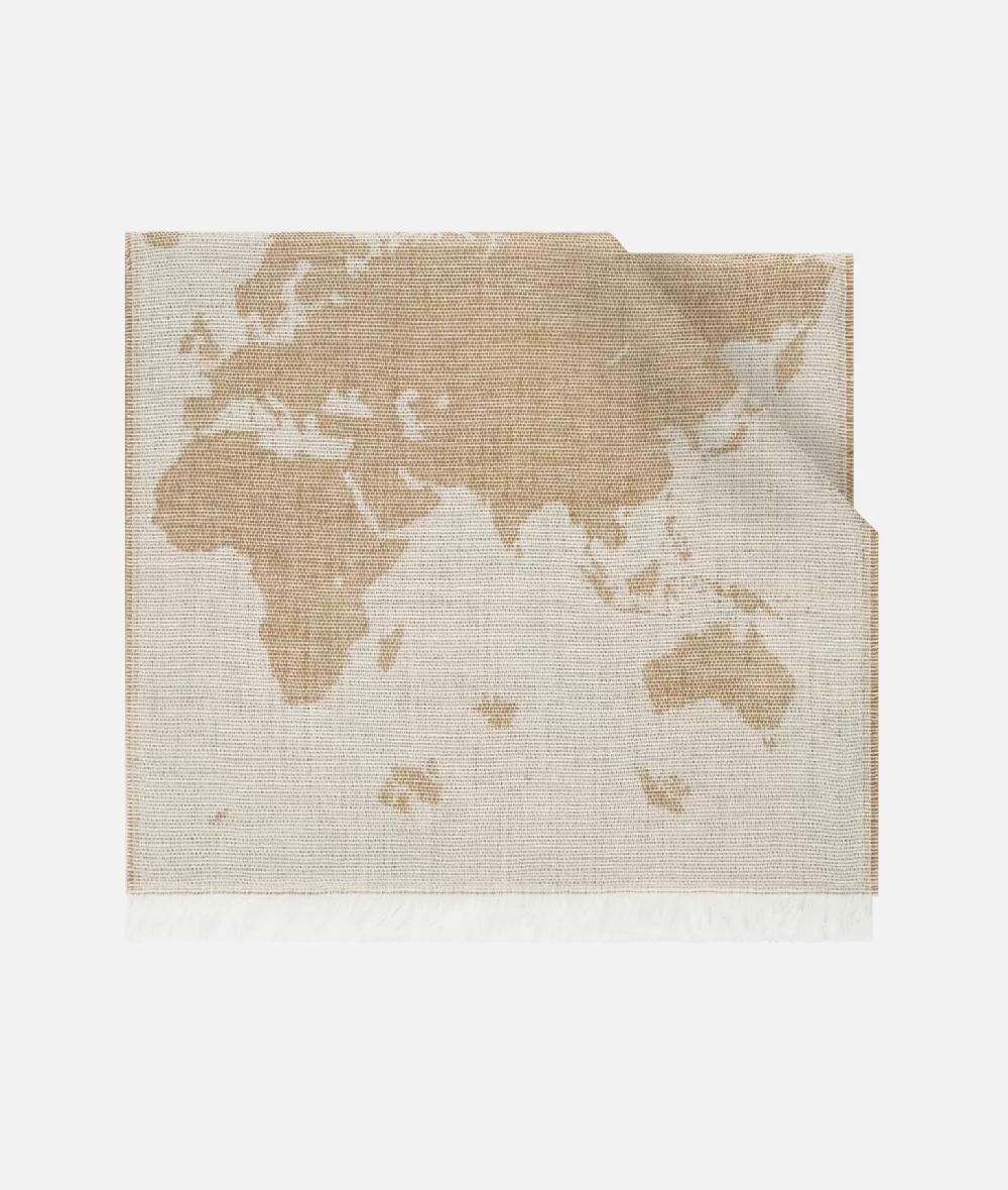 Alviero martini 1a classe Sciarpa Geo Pieno con anello 40x150 Naturale