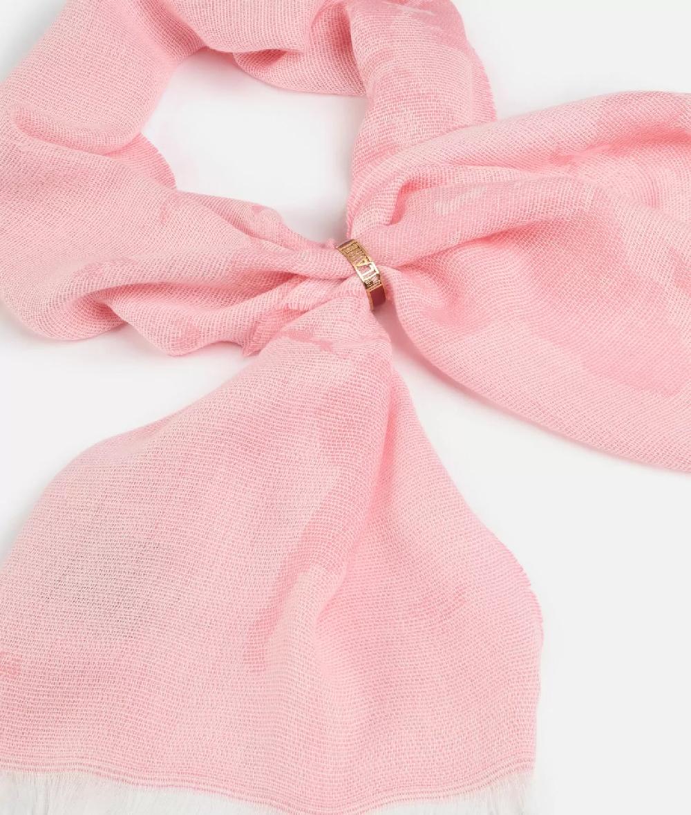 Alviero Martini 1a Classe Sciarpa Geo Pieno Con Anello 40x150 Rosa Cipria