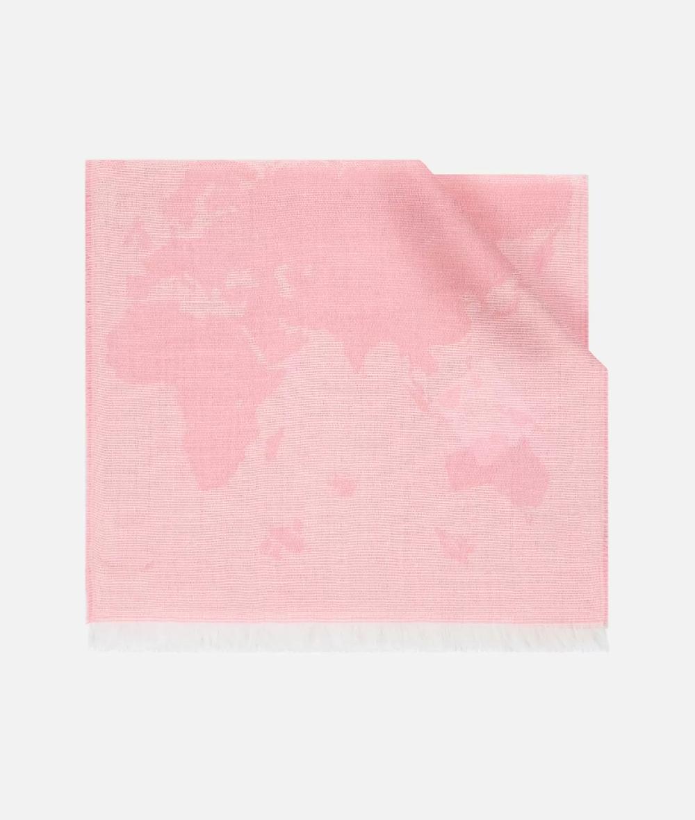 Alviero martini 1a classe Sciarpa Geo Pieno con anello 40x150 Rosa Cipria
