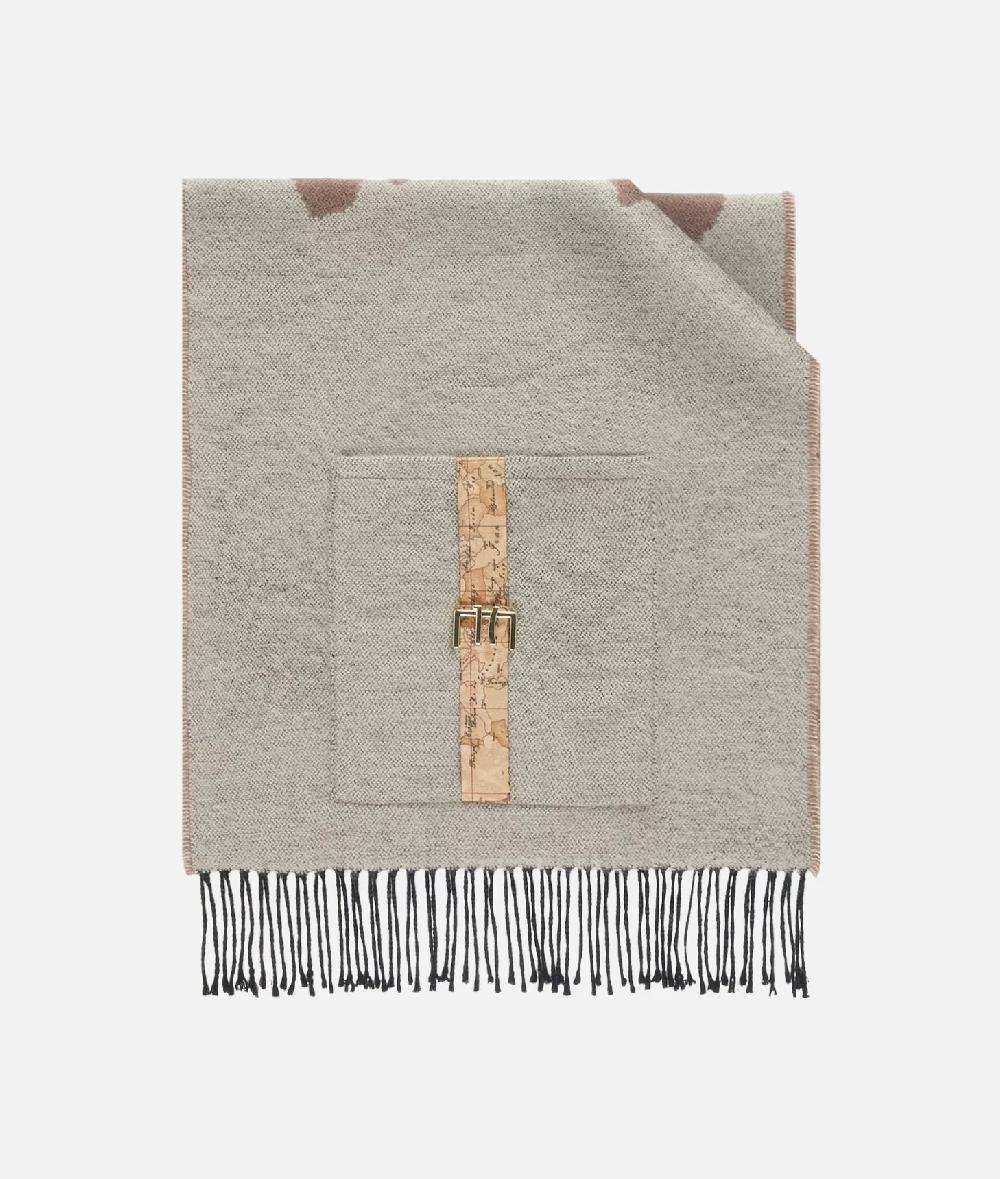 Alviero martini 1a classe Sciarpa Geo Pieno con tasche e fibbia 1C Naturale