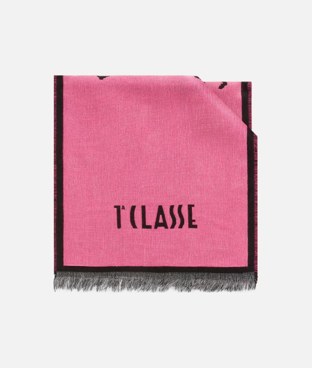 Alviero martini 1a classe Sciarpa Geo Pieno cornice 40x180 Ciclamino