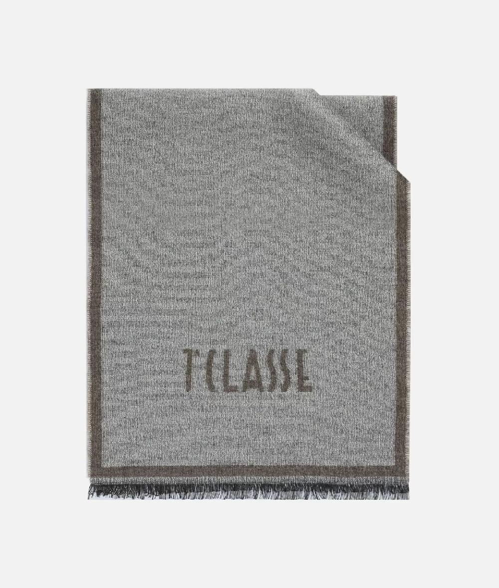 Alviero martini 1a classe Sciarpa Geo Pieno Cornice in misto lana 38x180 Naturale