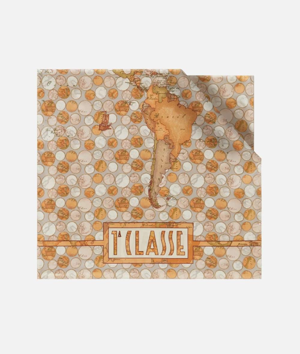 Alviero martini 1a classe Sciarpa Geo Pois 48x180 Taupe Chiaro