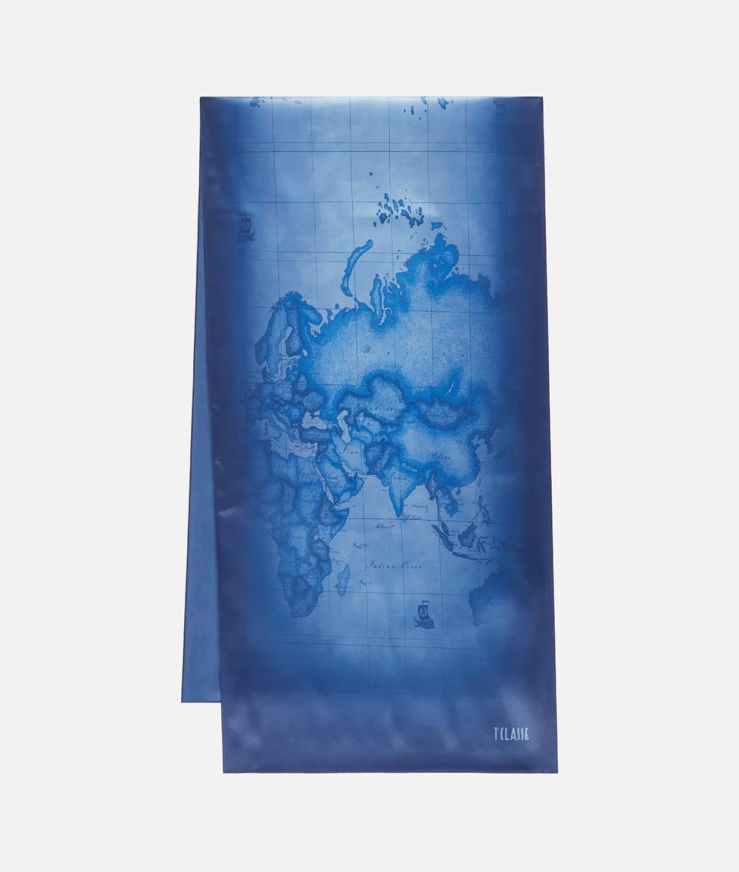 Alviero Martini 1a Classe Sciarpa Geo Sfumato 45x170 Blu Navy
