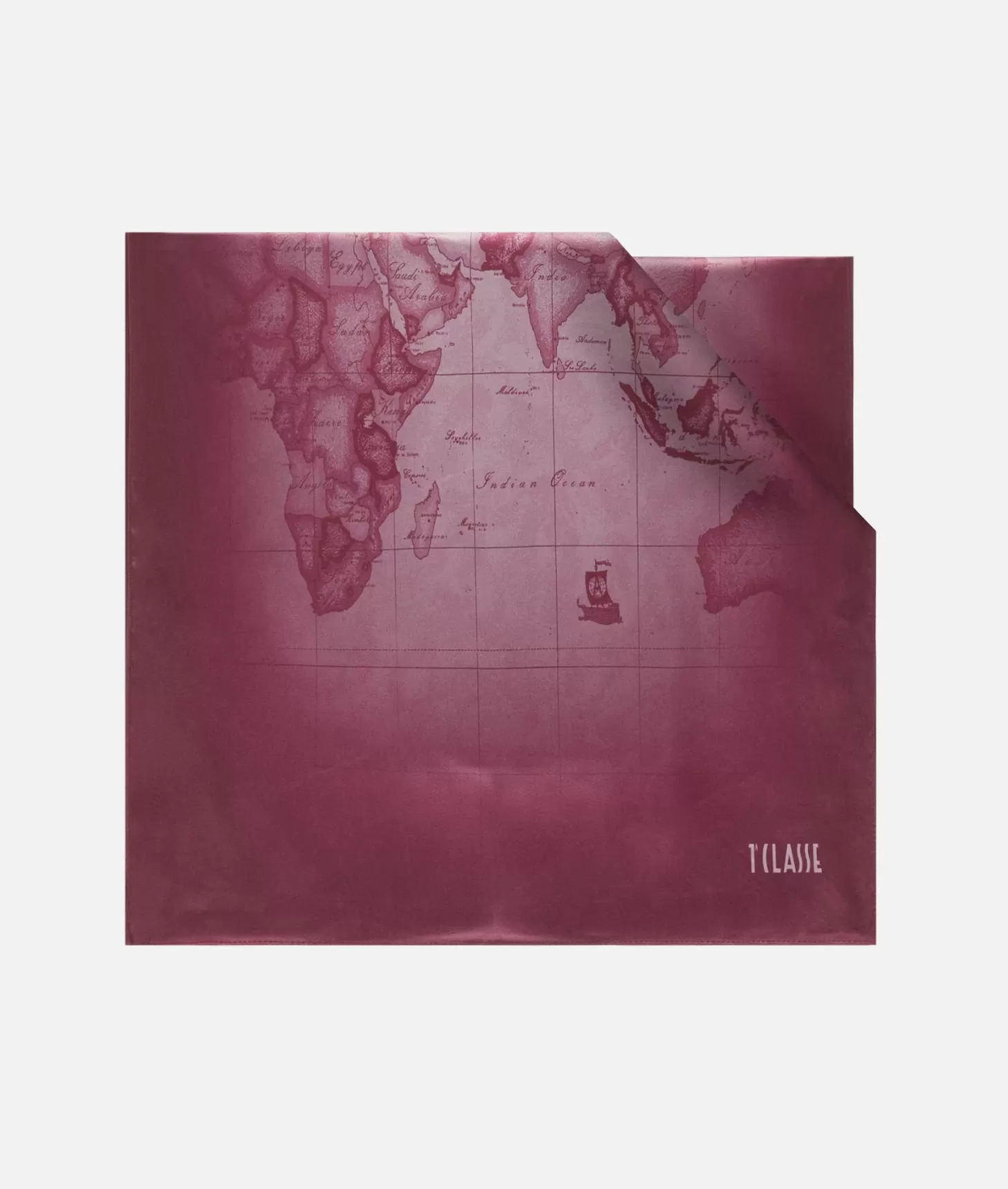 Alviero martini 1a classe Sciarpa Geo Sfumato 45x170 Burgundy