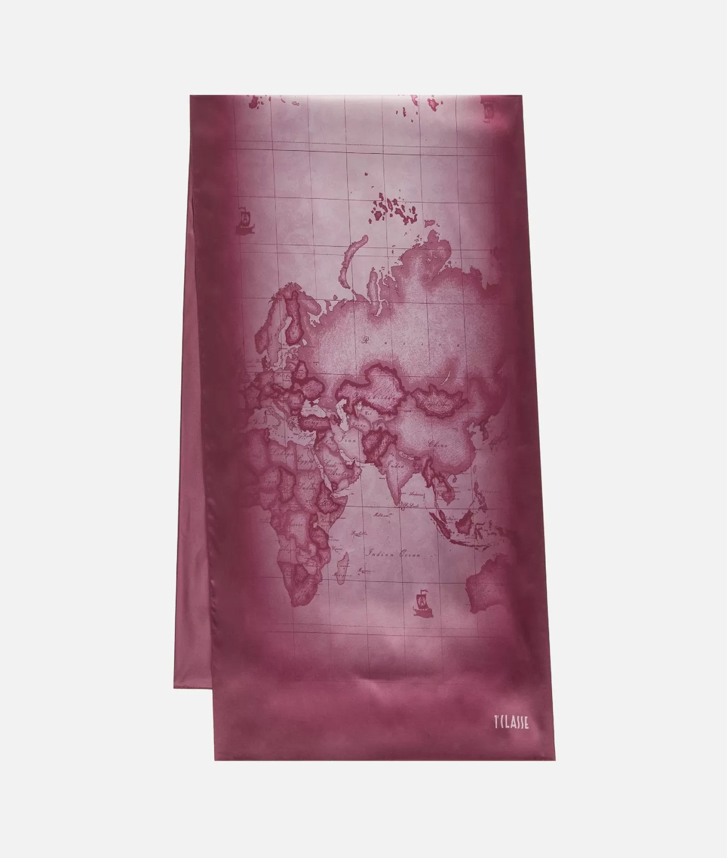 Alviero Martini 1a Classe Sciarpa Geo Sfumato 45x170 Burgundy