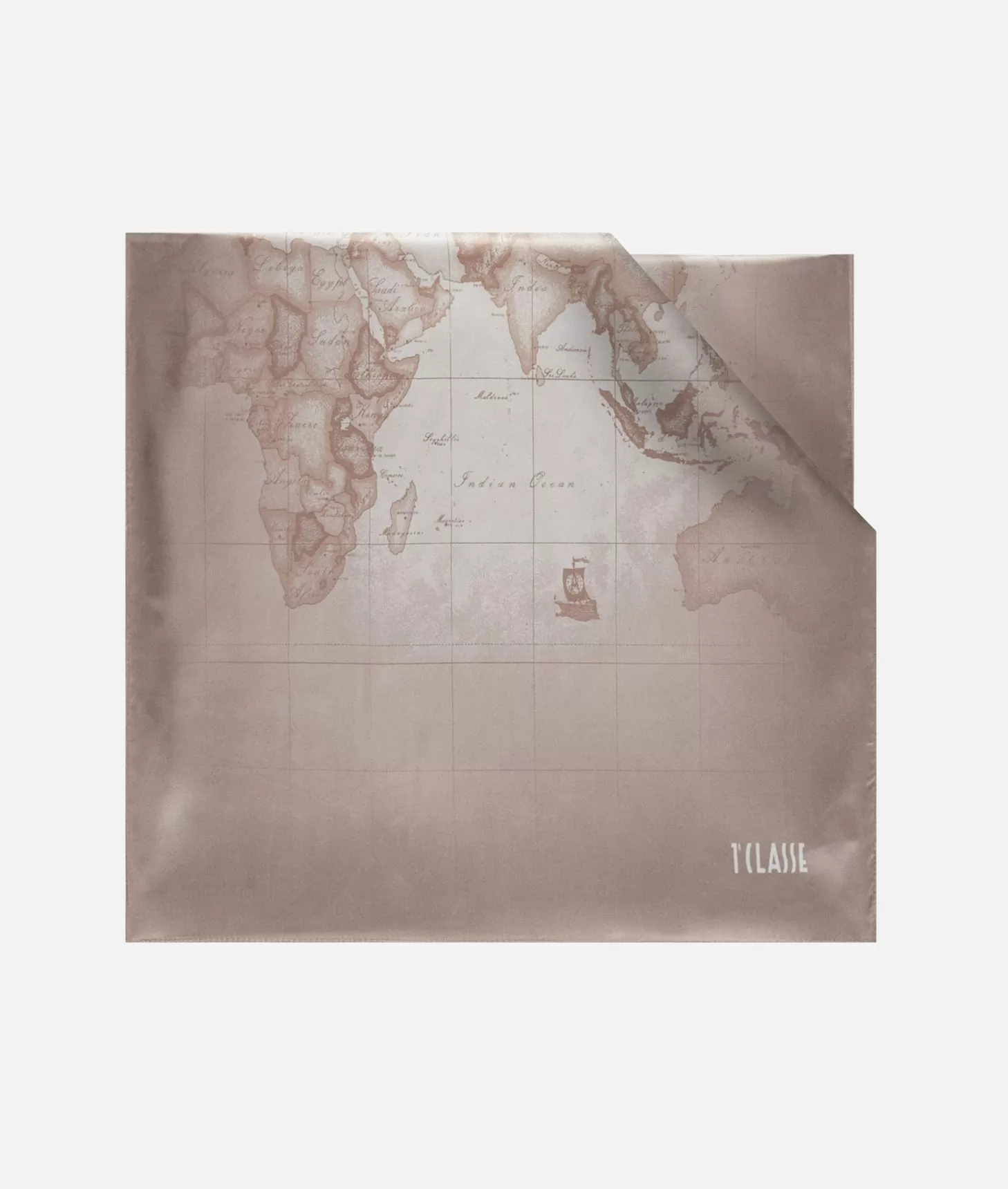 Alviero martini 1a classe Sciarpa Geo Sfumato 45x170 Taupe Chiaro