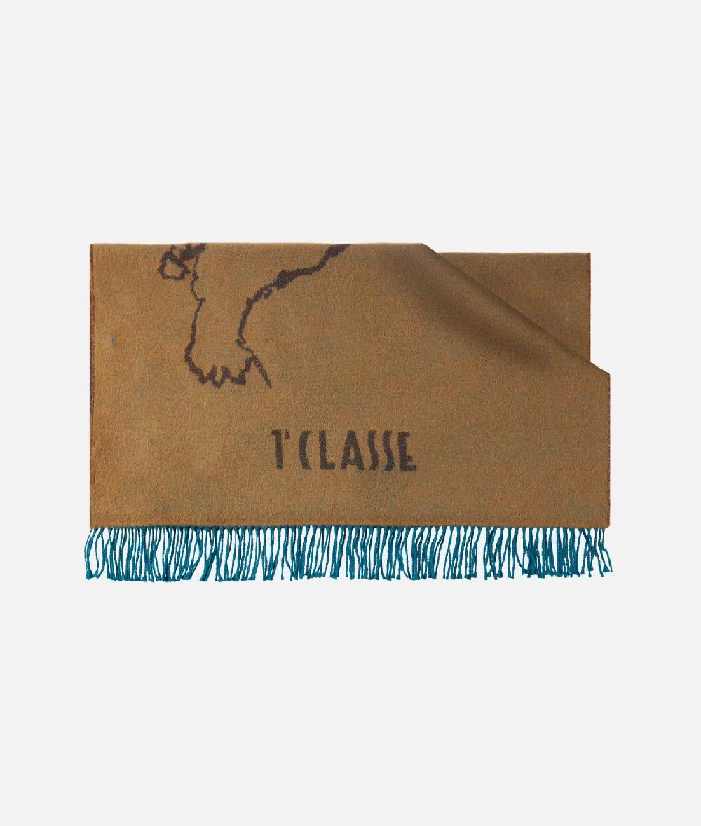 Alviero martini 1a classe Sciarpone Geo Filetto con bottoni 75x180 Corteccia