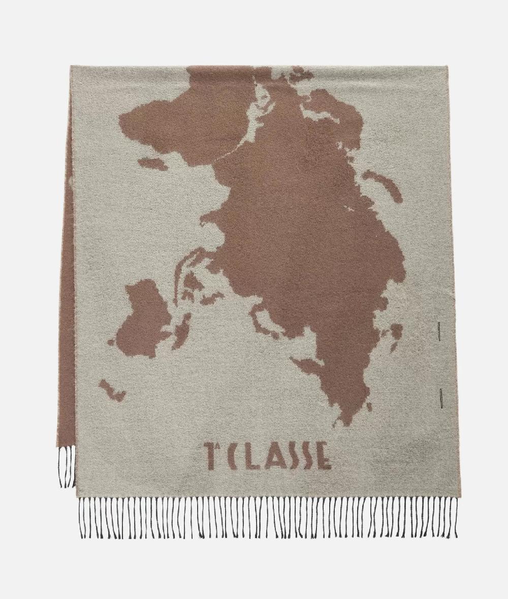 Alviero Martini 1a Classe Sciarpone Geo Pieno Con Bottoni 75x180 Naturale