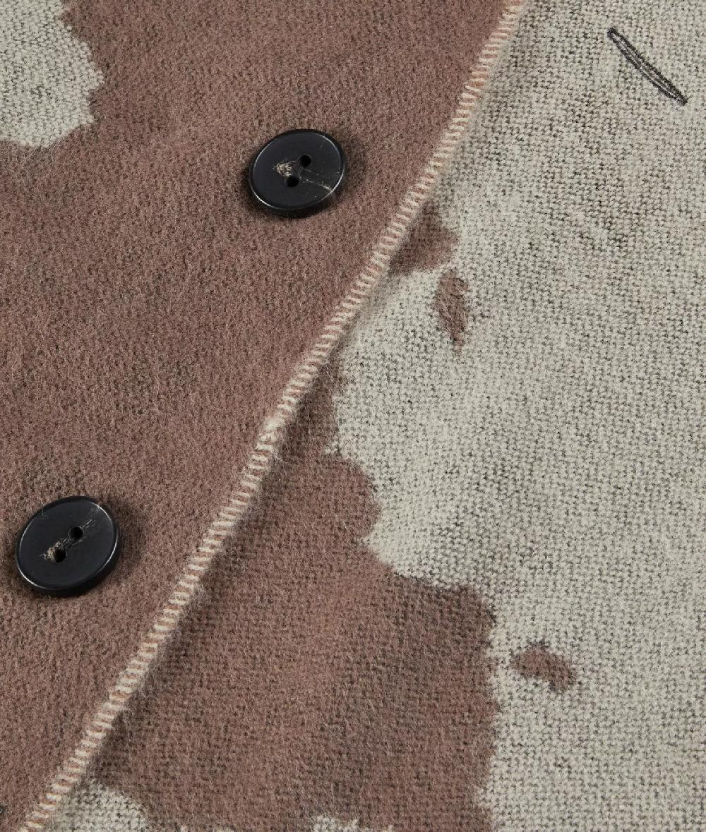 Alviero Martini 1a Classe Sciarpone Geo Pieno Con Bottoni 75x180 Naturale