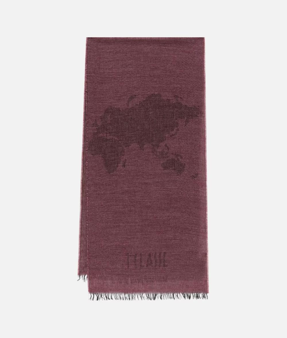 Alviero Martini 1a Classe Sciarpone Geo Pieno In Misto Lana 45x185 Malva