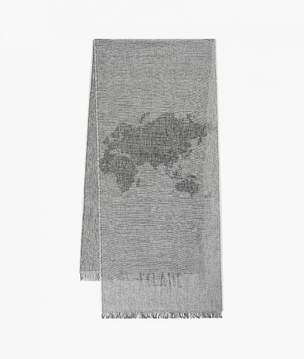 Alviero Martini 1a Classe Sciarpone Geo Pieno In Misto Lana 45x185 Naturale