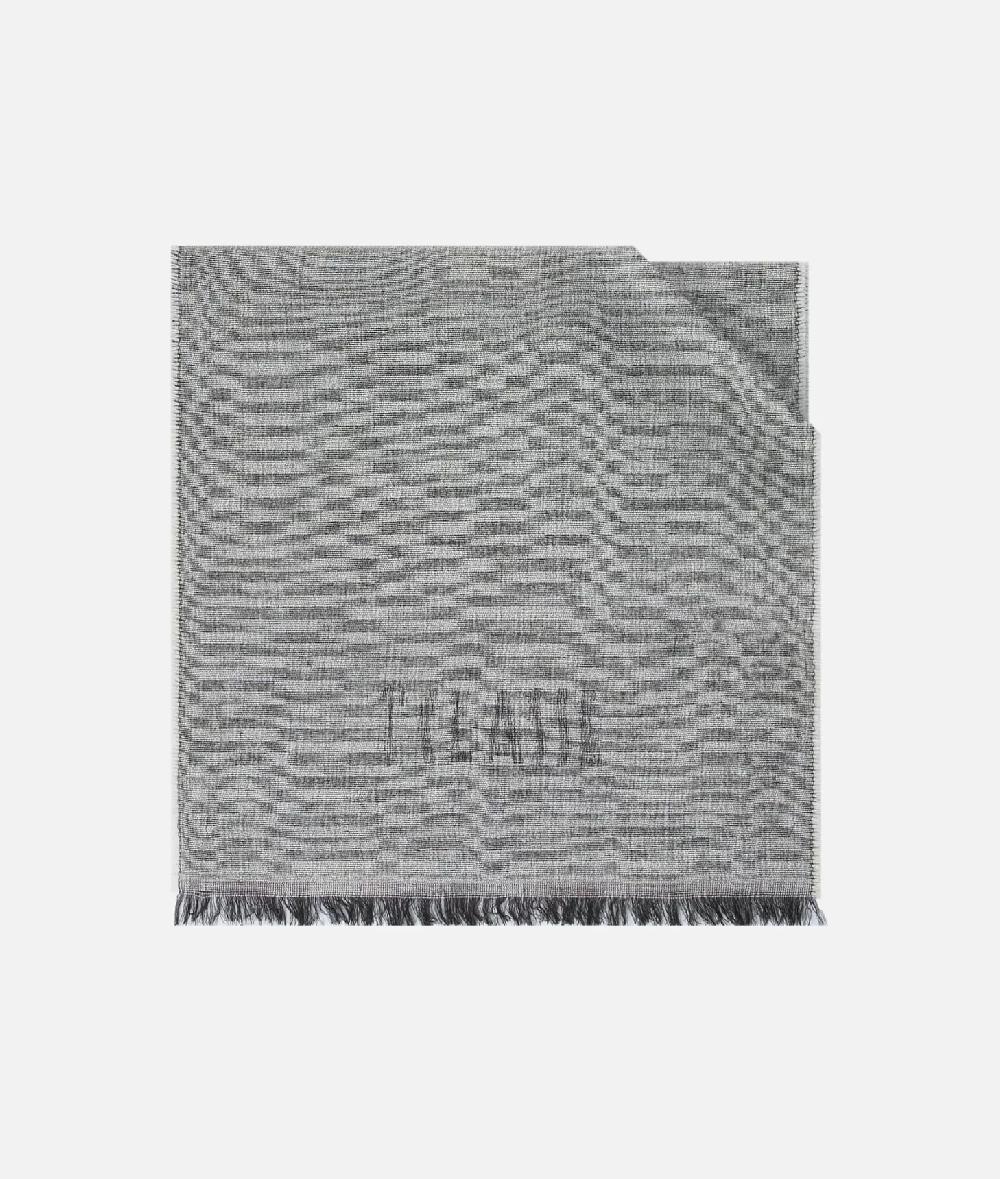 Alviero martini 1a classe Sciarpone Geo Pieno in misto lana 45x185 Naturale