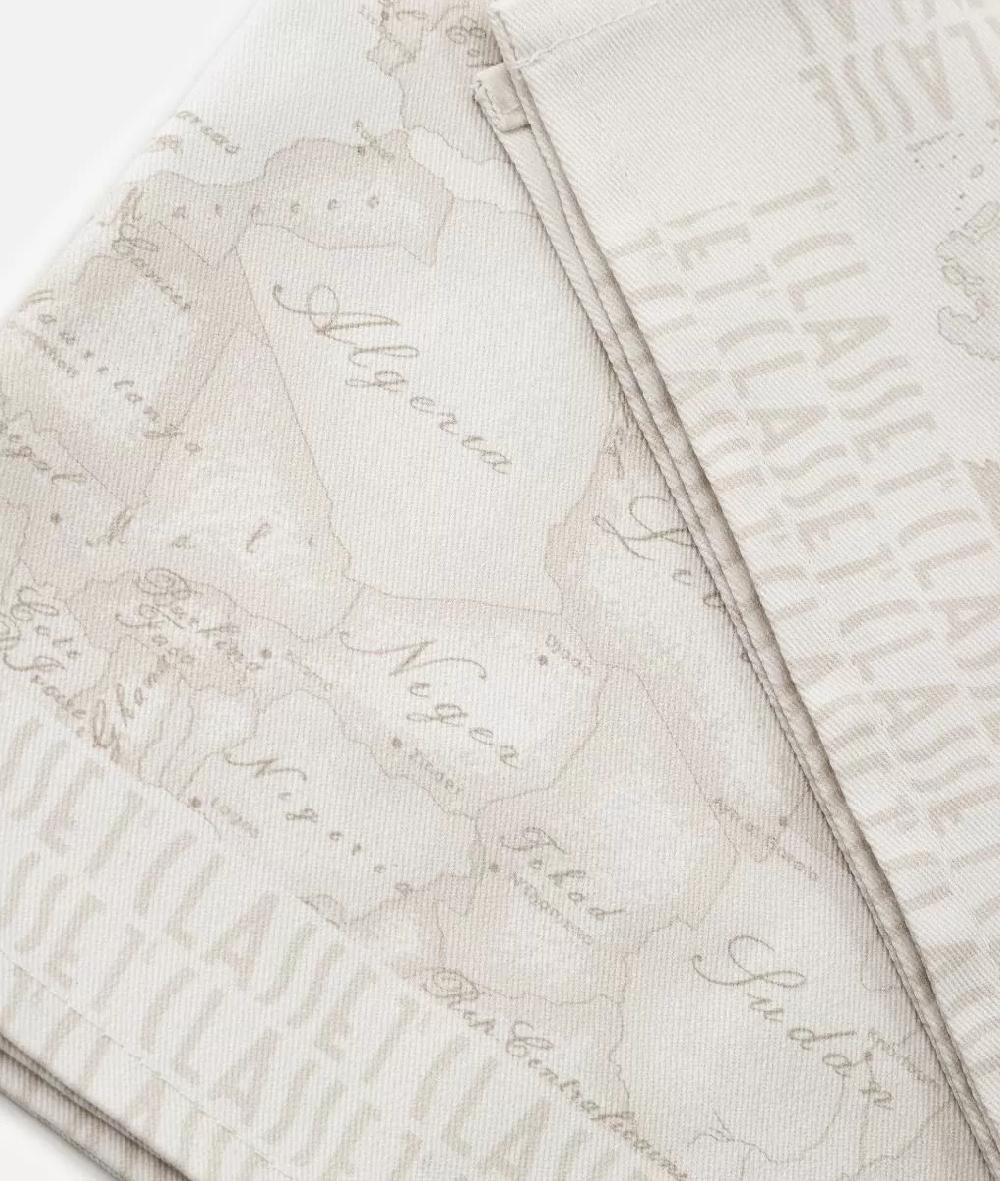 Alviero Martini 1a Classe Set 2 Tovaglioli Stampa Geo White