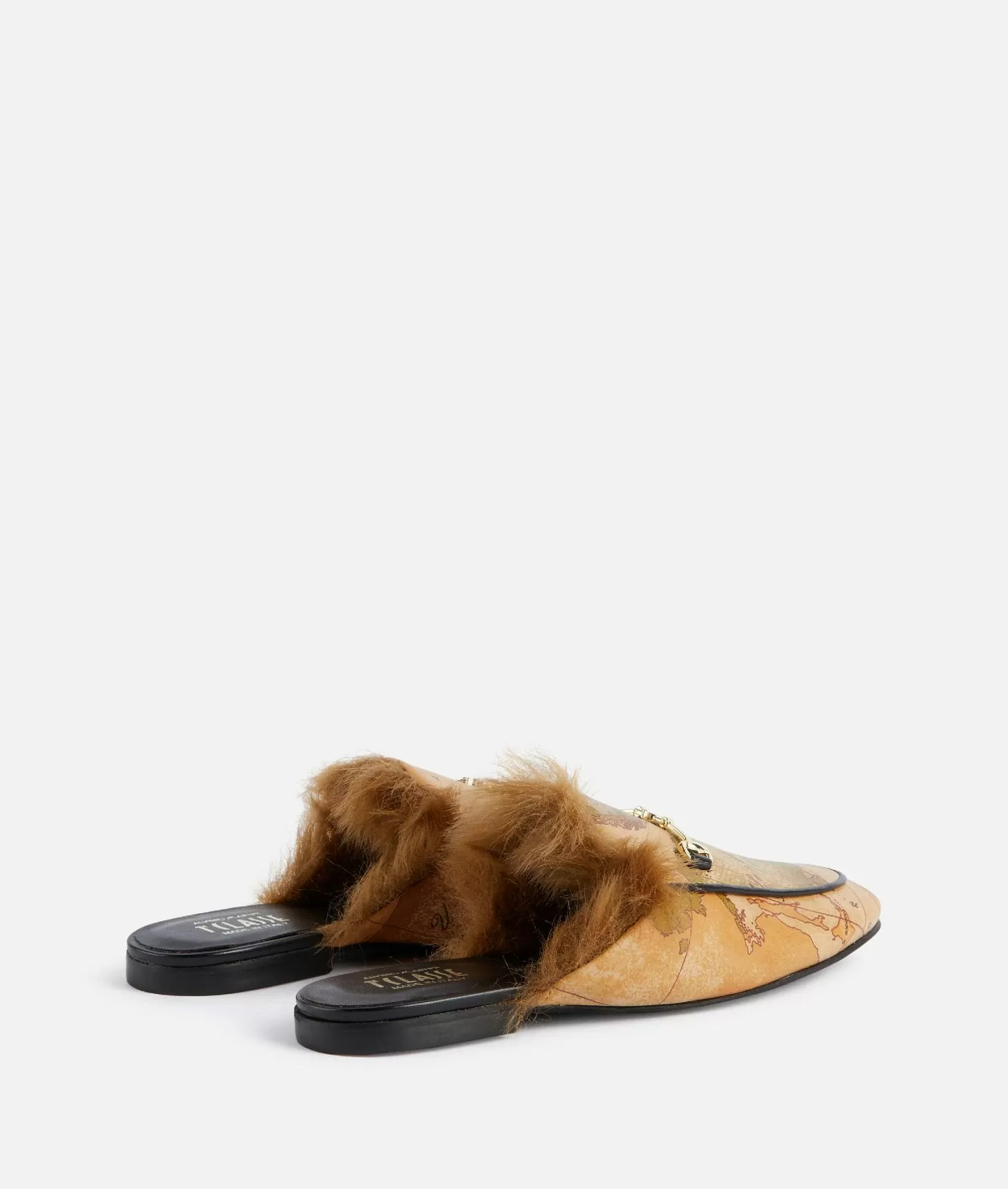 Alviero Martini 1a Classe Slipper Con Morsetto 1C In Eco Nappa Stampa Geo Classic