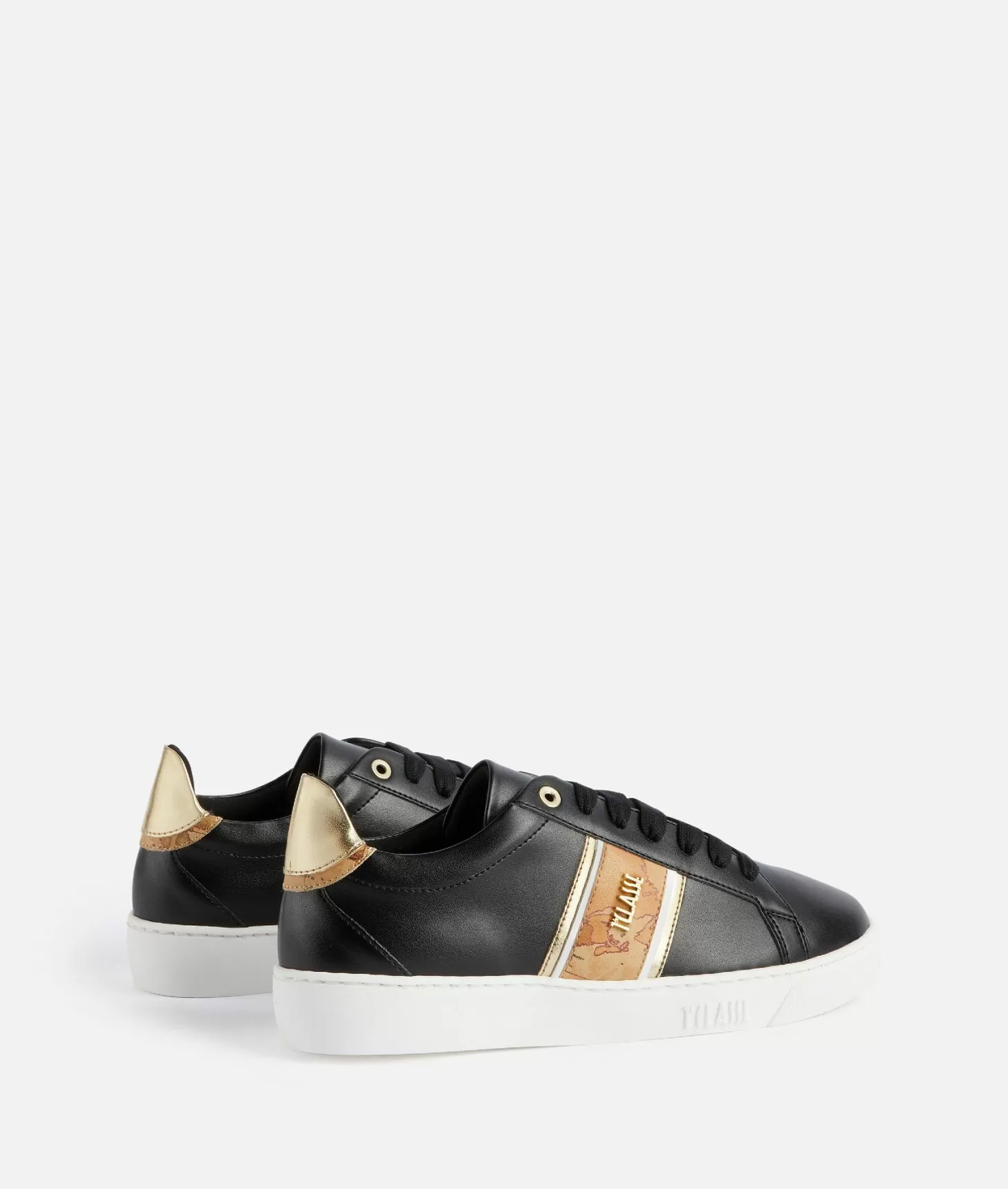 Alviero Martini 1a Classe Sneakers In Eco Nappa Con Banda Geo Classic Nere