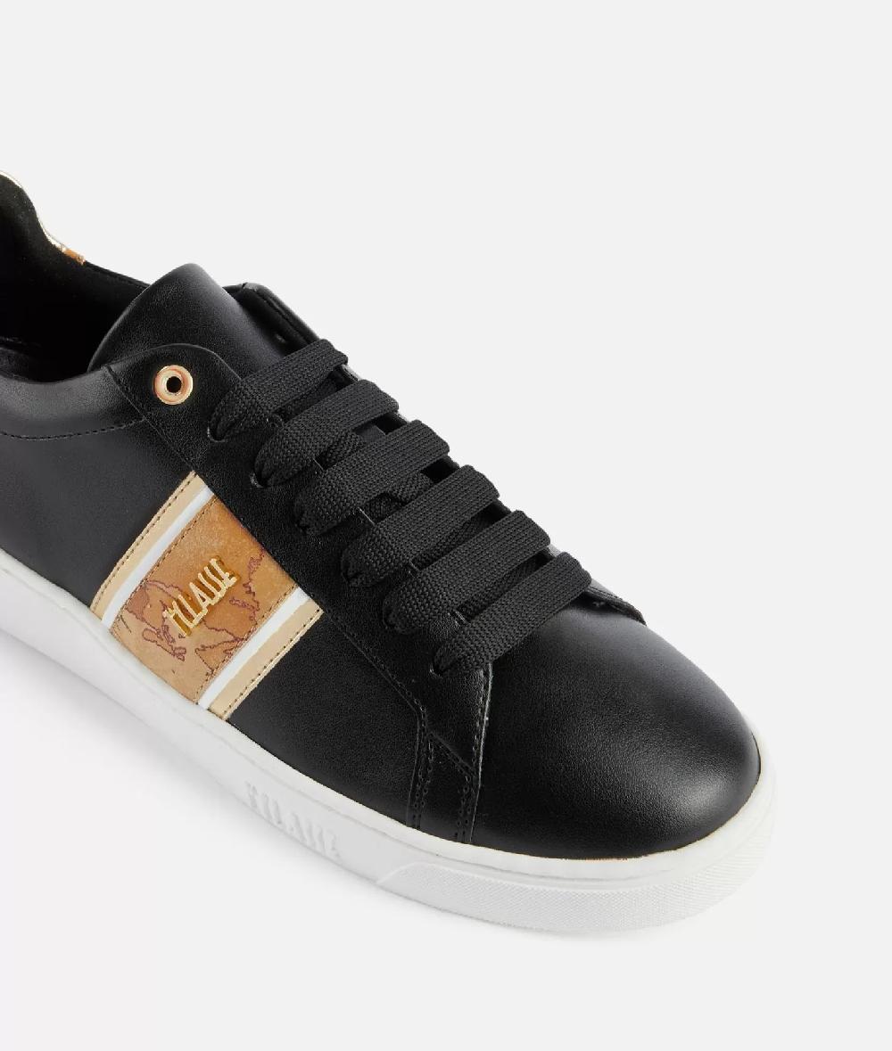 Alviero Martini 1a Classe Sneakers In Eco Nappa Con Banda Geo Classic Nere