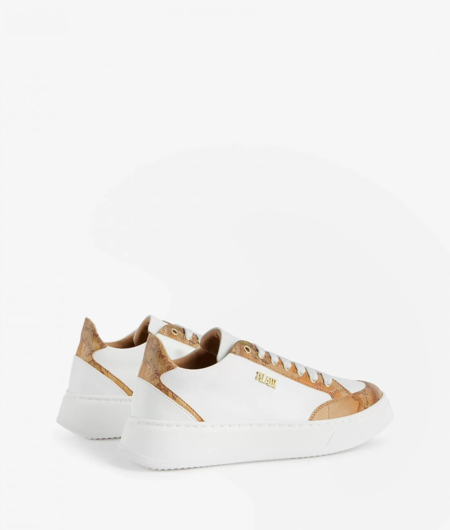 Alviero Martini 1a Classe Sneakers In Eco Nappa Con Dettagli Geo Classic Bianche