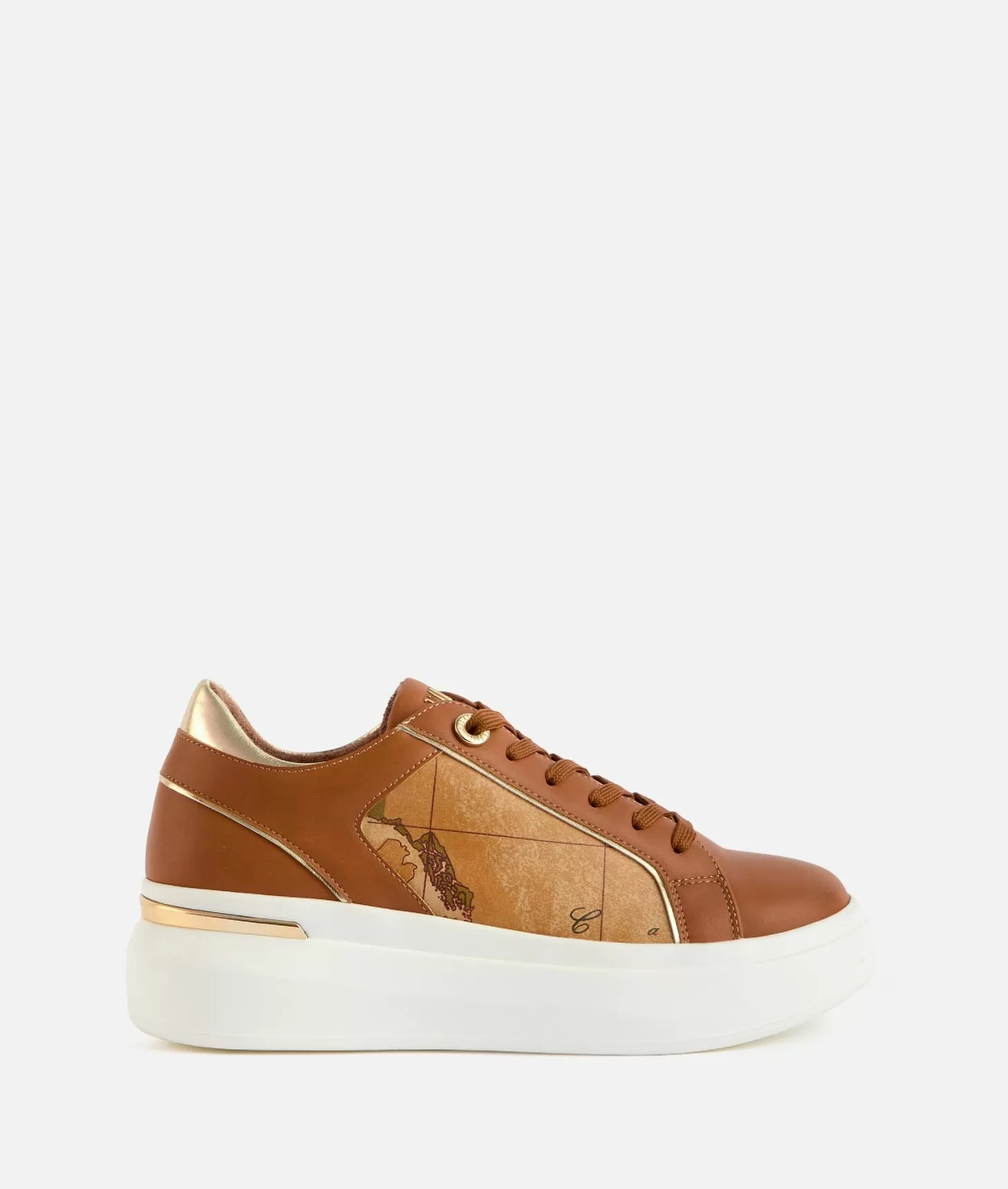 Alviero martini 1a classe Sneakers in eco nappa con logo in alta frequenza Cuoio
