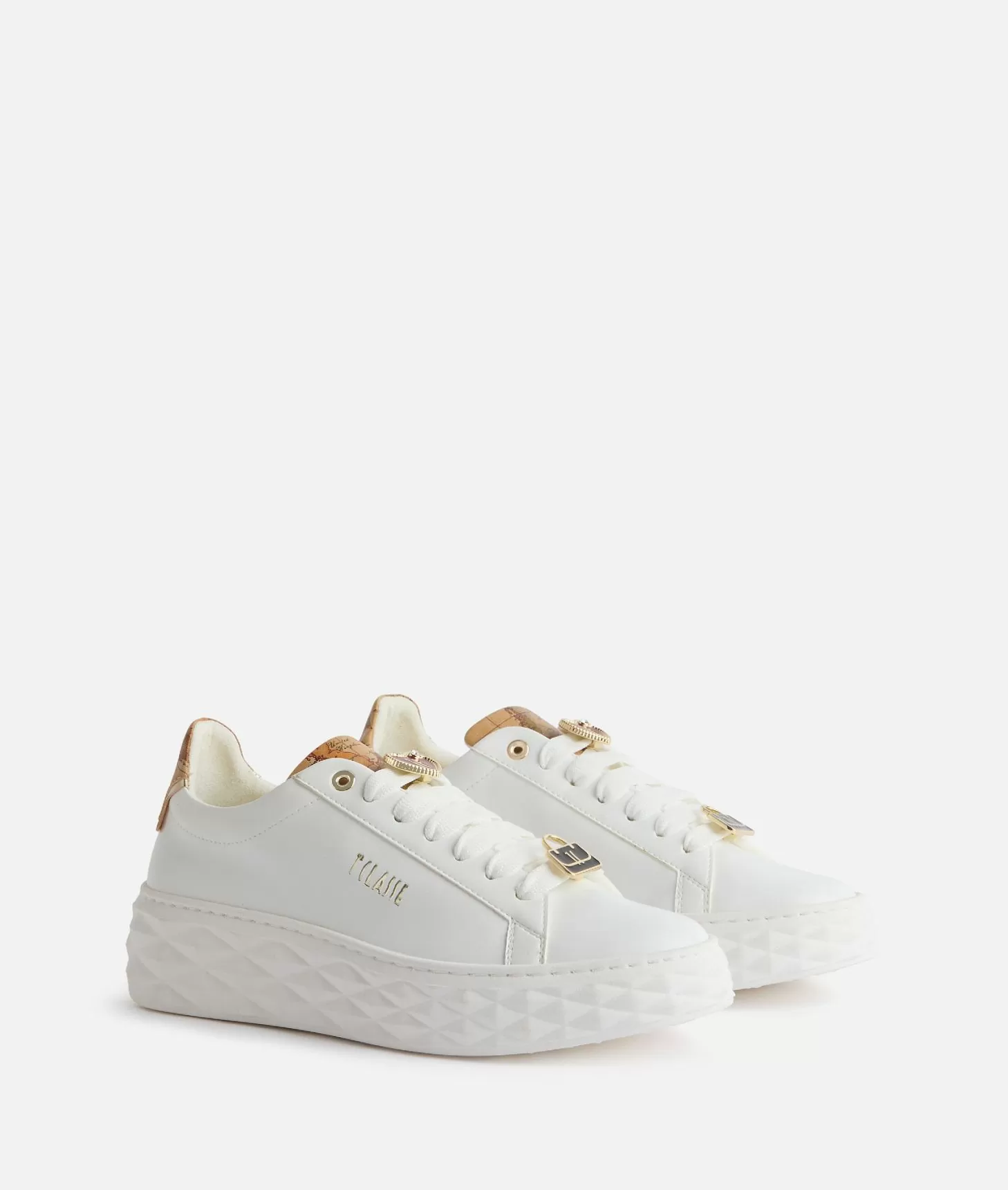 Alviero Martini 1a Classe Sneakers In Eco Nappa Con Passalacci Bianche