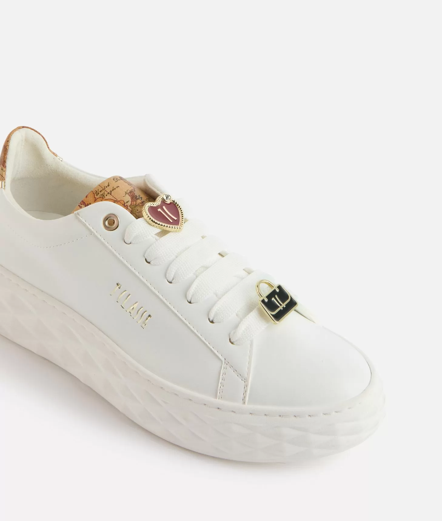 Alviero Martini 1a Classe Sneakers In Eco Nappa Con Passalacci Bianche