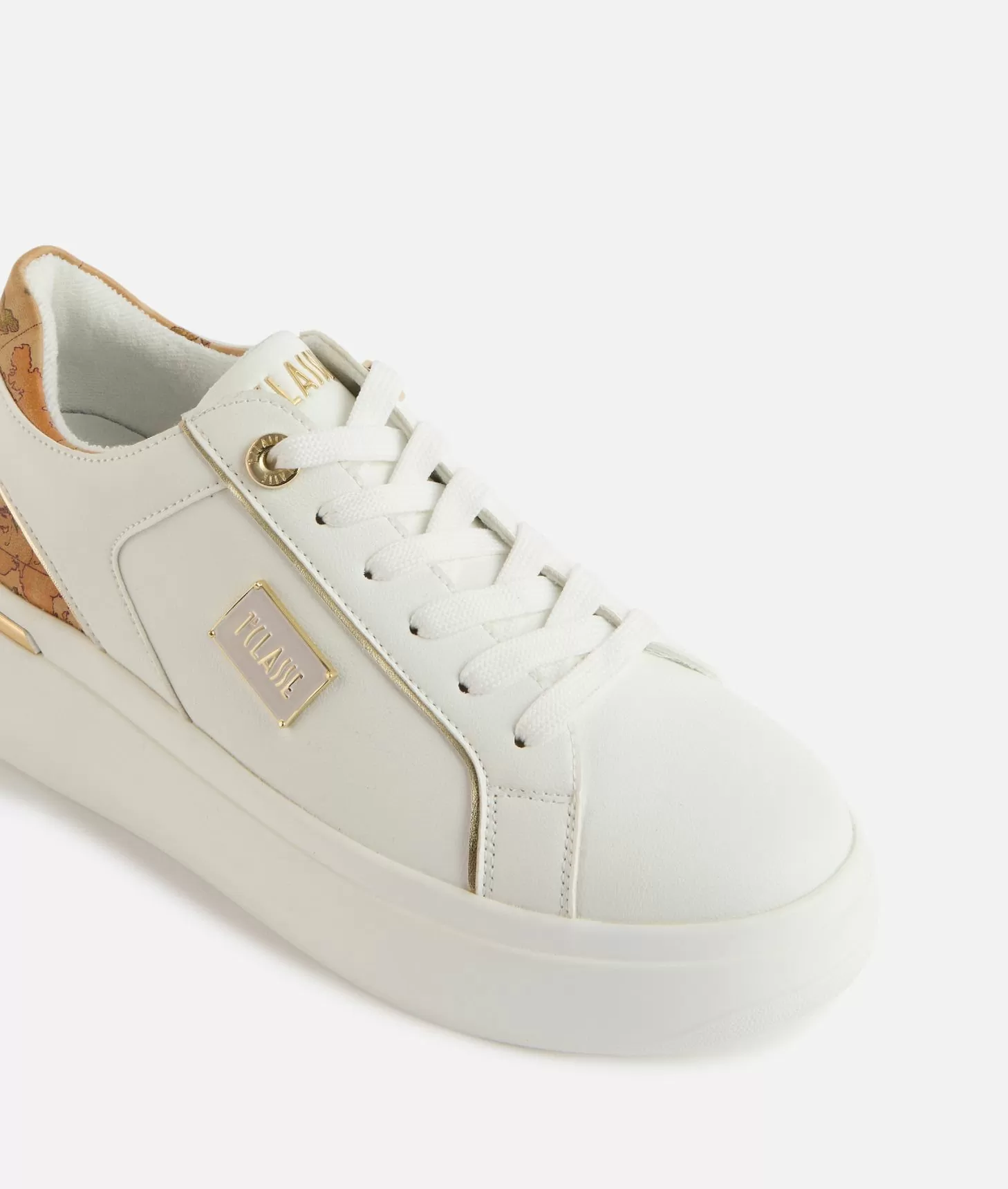 Alviero Martini 1a Classe Sneakers In Eco Nappa Con Targhetta Smaltata 1ᴬ Classe Bianche