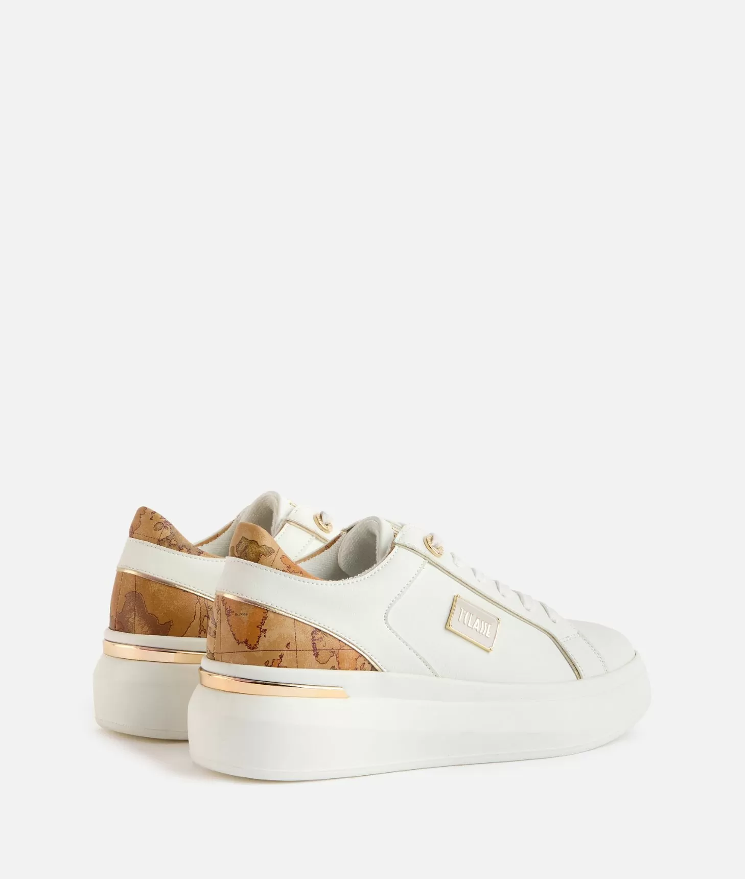 Alviero Martini 1a Classe Sneakers In Eco Nappa Con Targhetta Smaltata 1ᴬ Classe Bianche