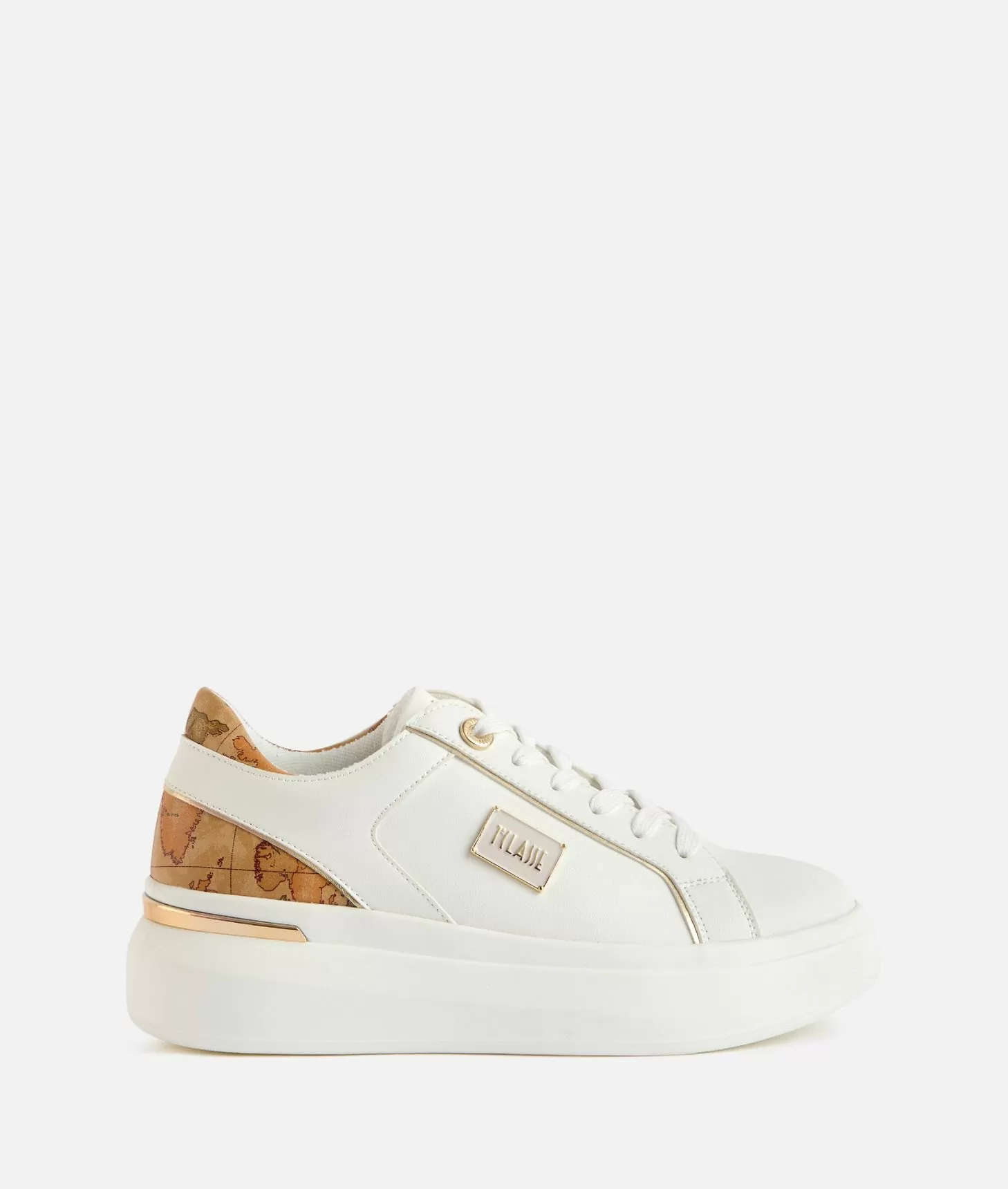 Alviero martini 1a classe Sneakers in eco nappa con targhetta smaltata 1ᴬ Classe Bianche