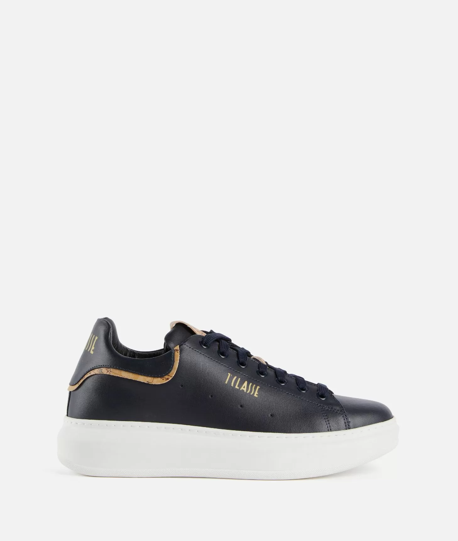 Alviero martini 1a classe Sneakers in pelle liscia con doppio logo 1ᴬ Classe Blu Scuro