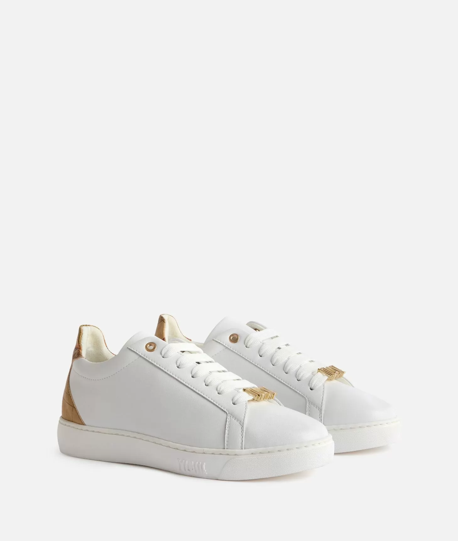 Alviero Martini 1a Classe Sneakers In Pelle Liscia Con Passalaccio 1ᴬ Classe Bianche