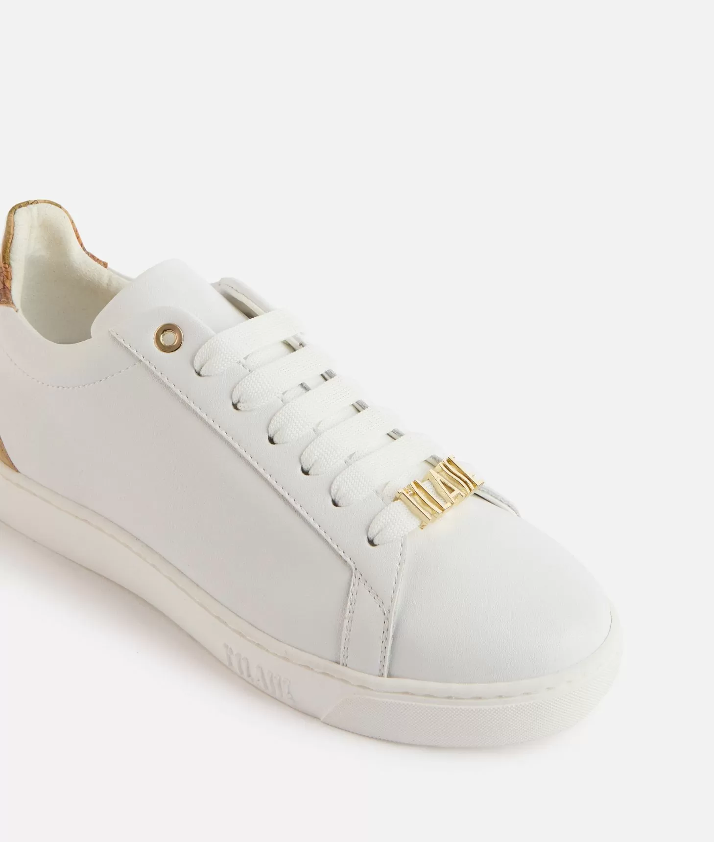 Alviero Martini 1a Classe Sneakers In Pelle Liscia Con Passalaccio 1ᴬ Classe Bianche