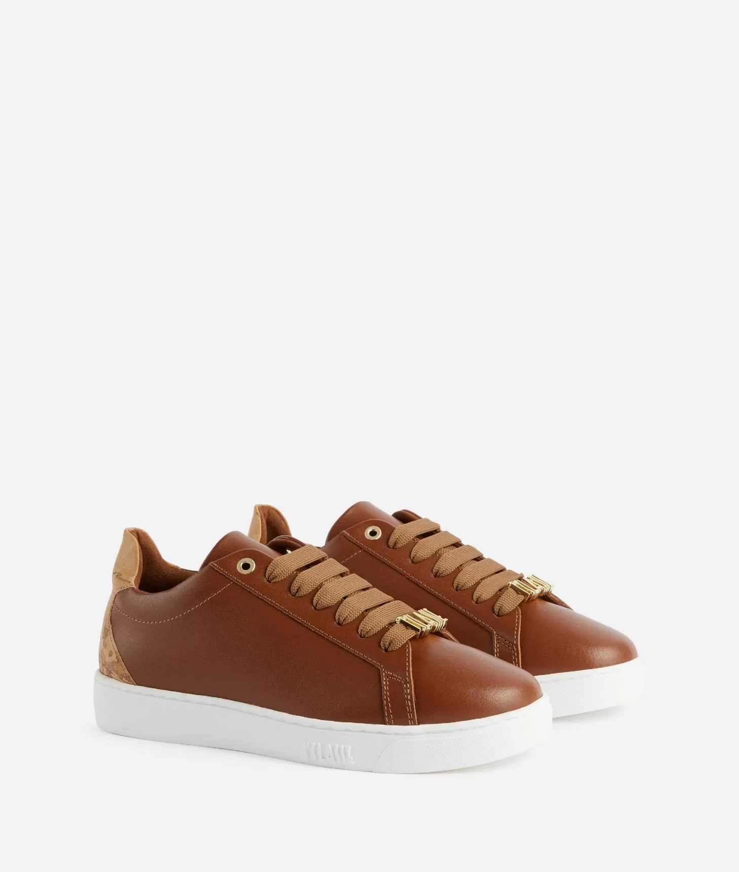 Alviero Martini 1a Classe Sneakers In Pelle Liscia Con Passalaccio 1ᴬ Classe Castagna