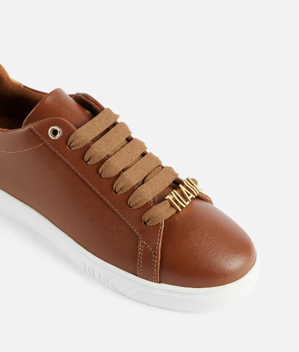 Alviero Martini 1a Classe Sneakers In Pelle Liscia Con Passalaccio 1ᴬ Classe Castagna