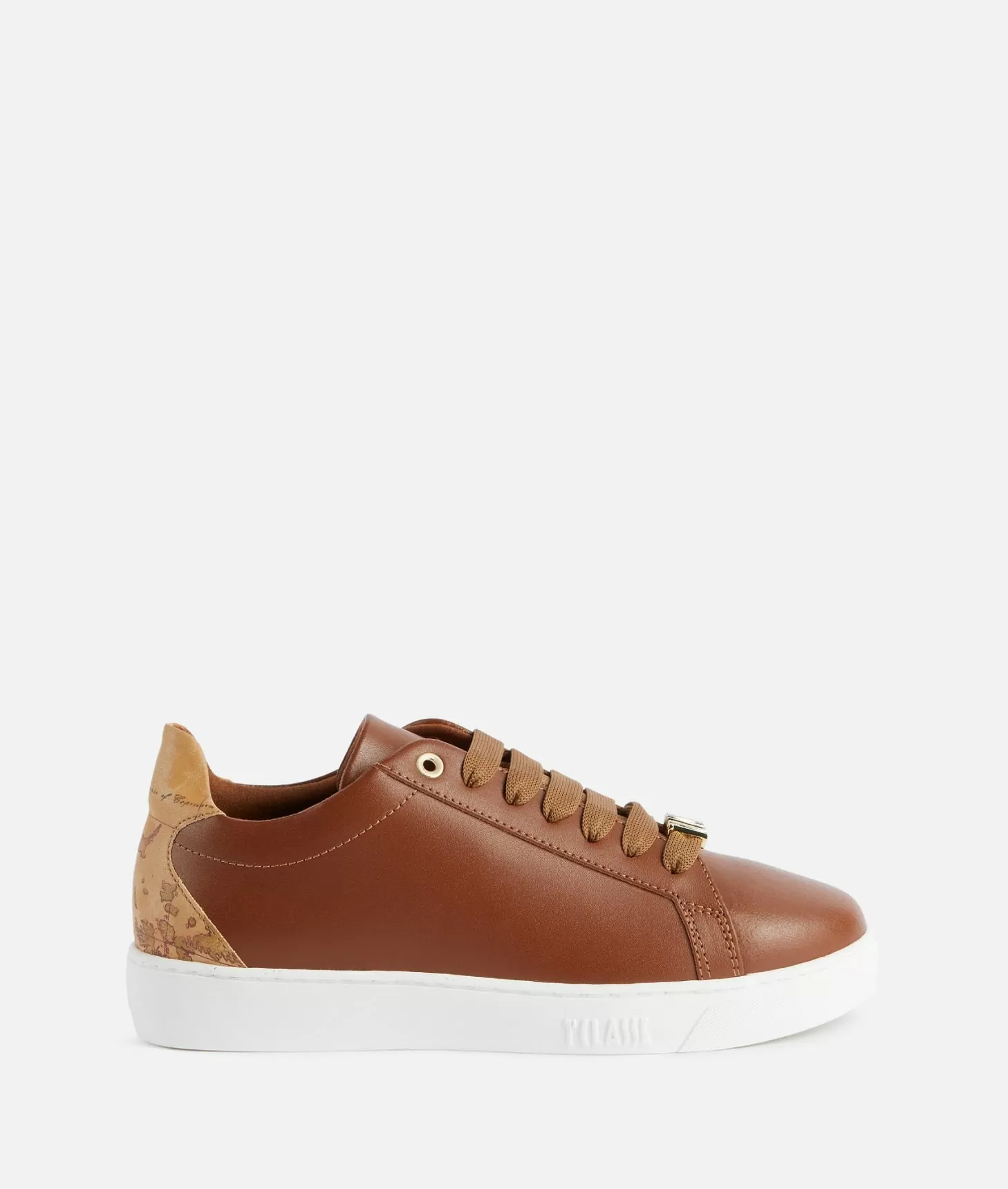Alviero martini 1a classe Sneakers in pelle liscia con passalaccio 1ᴬ Classe Castagna