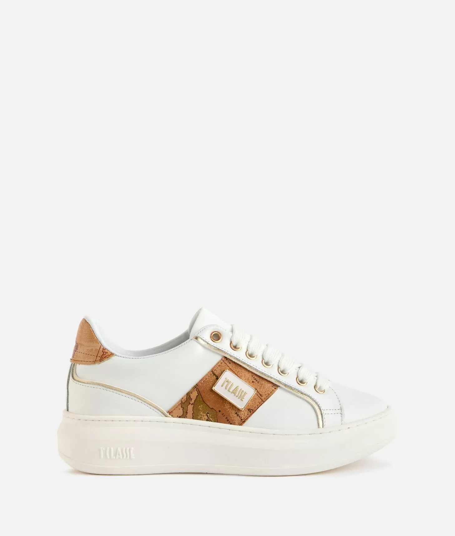 Alviero martini 1a classe Sneakers in pelle liscia con targhetta 1ᴬ Classe smaltata Bianche