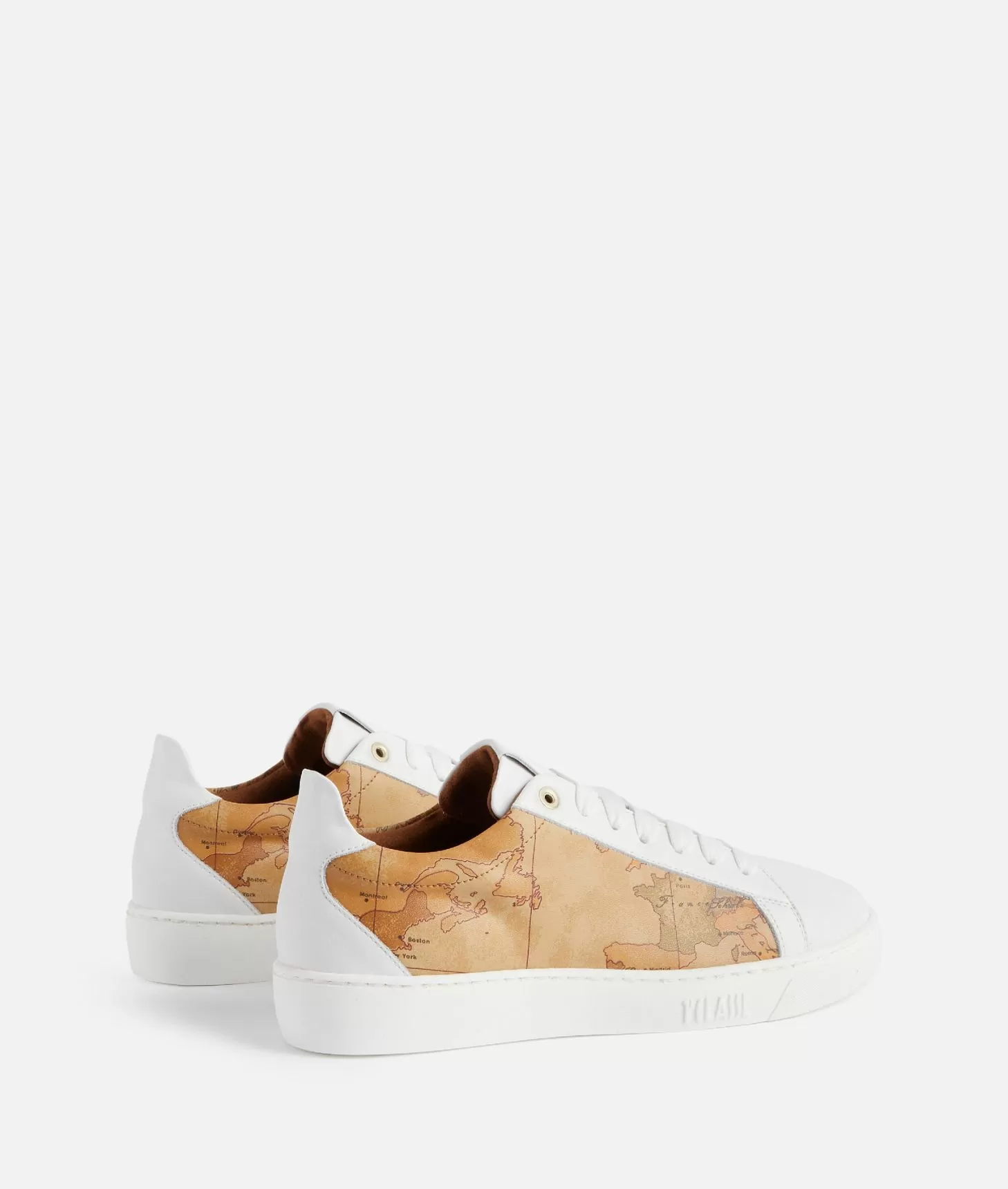 Alviero Martini 1a Classe Sneakers In Pelle Liscia Ed Eco Nappa Geo Classic Bianche