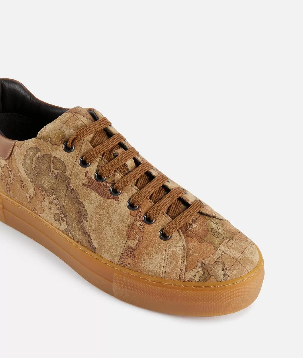 Alviero Martini 1a Classe Sneakers In Tessuto Nabuk Stampa Geo Classic