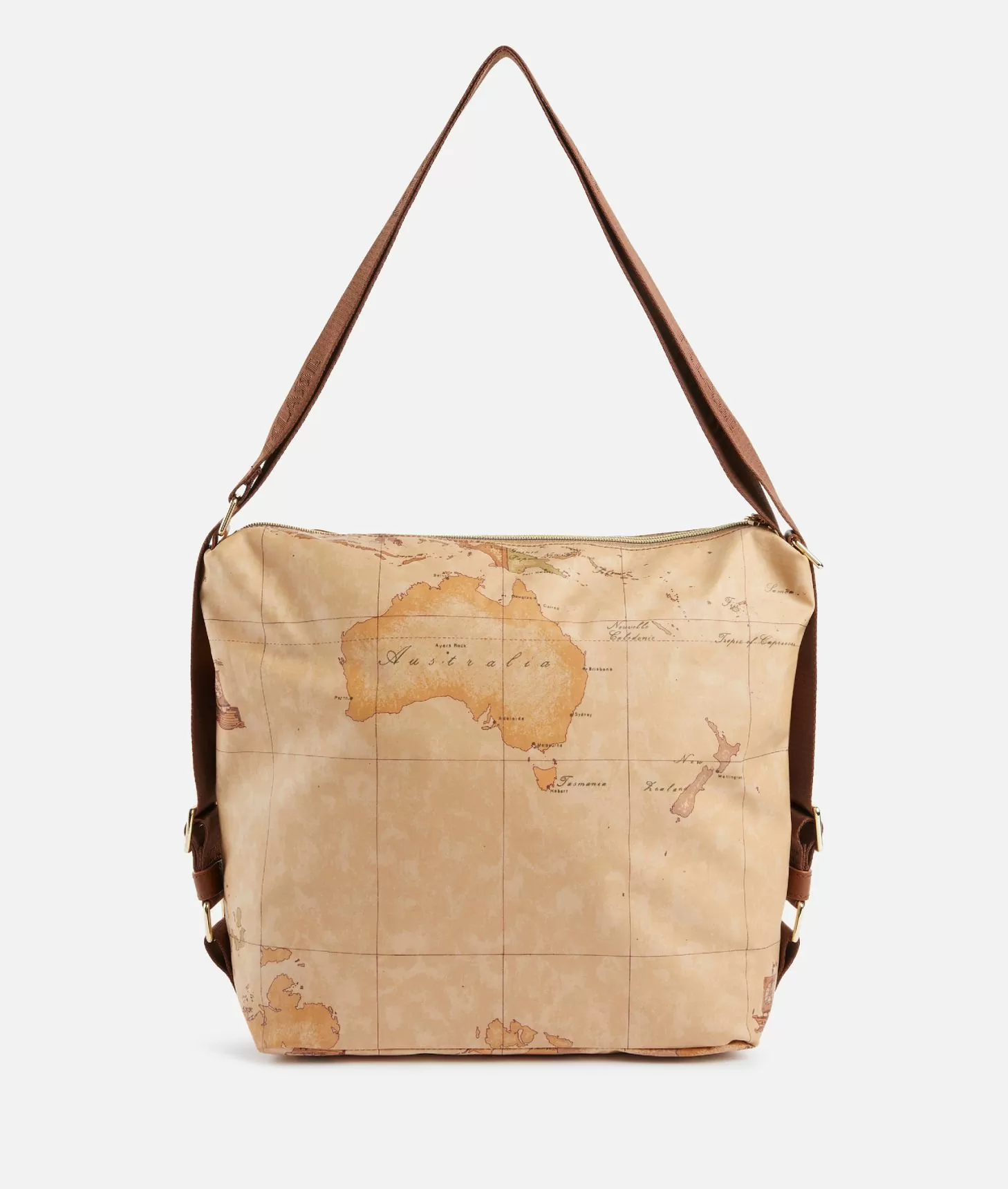 Alviero Martini 1a Classe Social Soft Borsa Sottospalla Doppia Portabilità Castagna