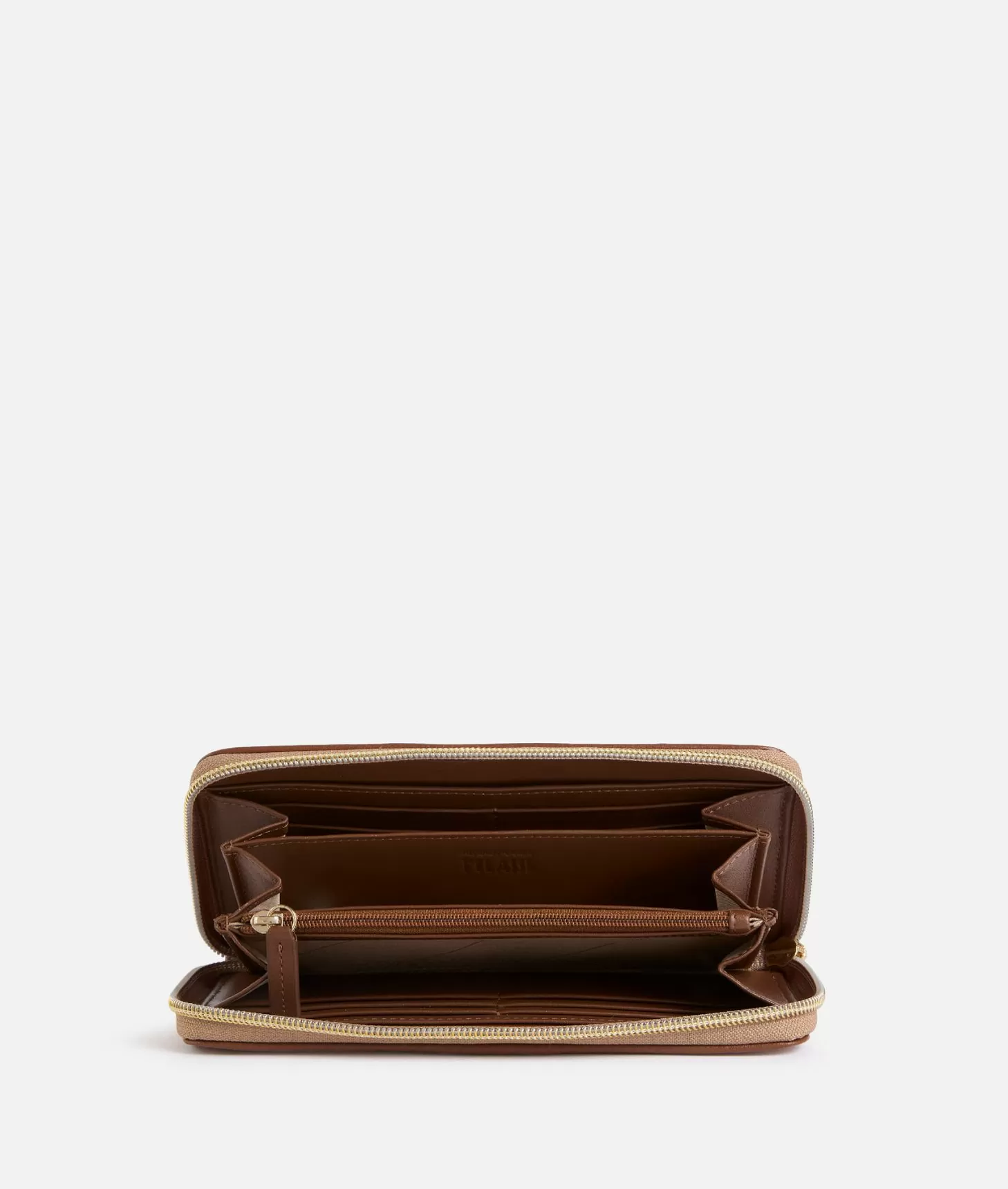 Alviero Martini 1a Classe Social Soft Portafoglio Zip Around Castagna