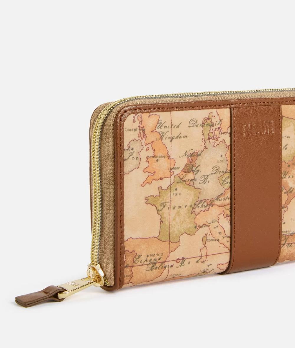 Alviero Martini 1a Classe Social Soft Portafoglio Zip Around Castagna