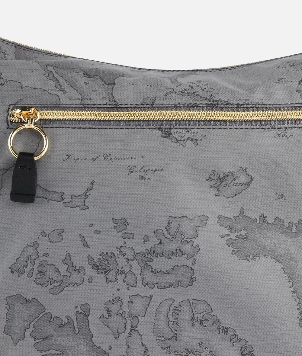 Alviero Martini 1a Classe Social Soft Tracolla A Mezzaluna Grande Grigio Scuro