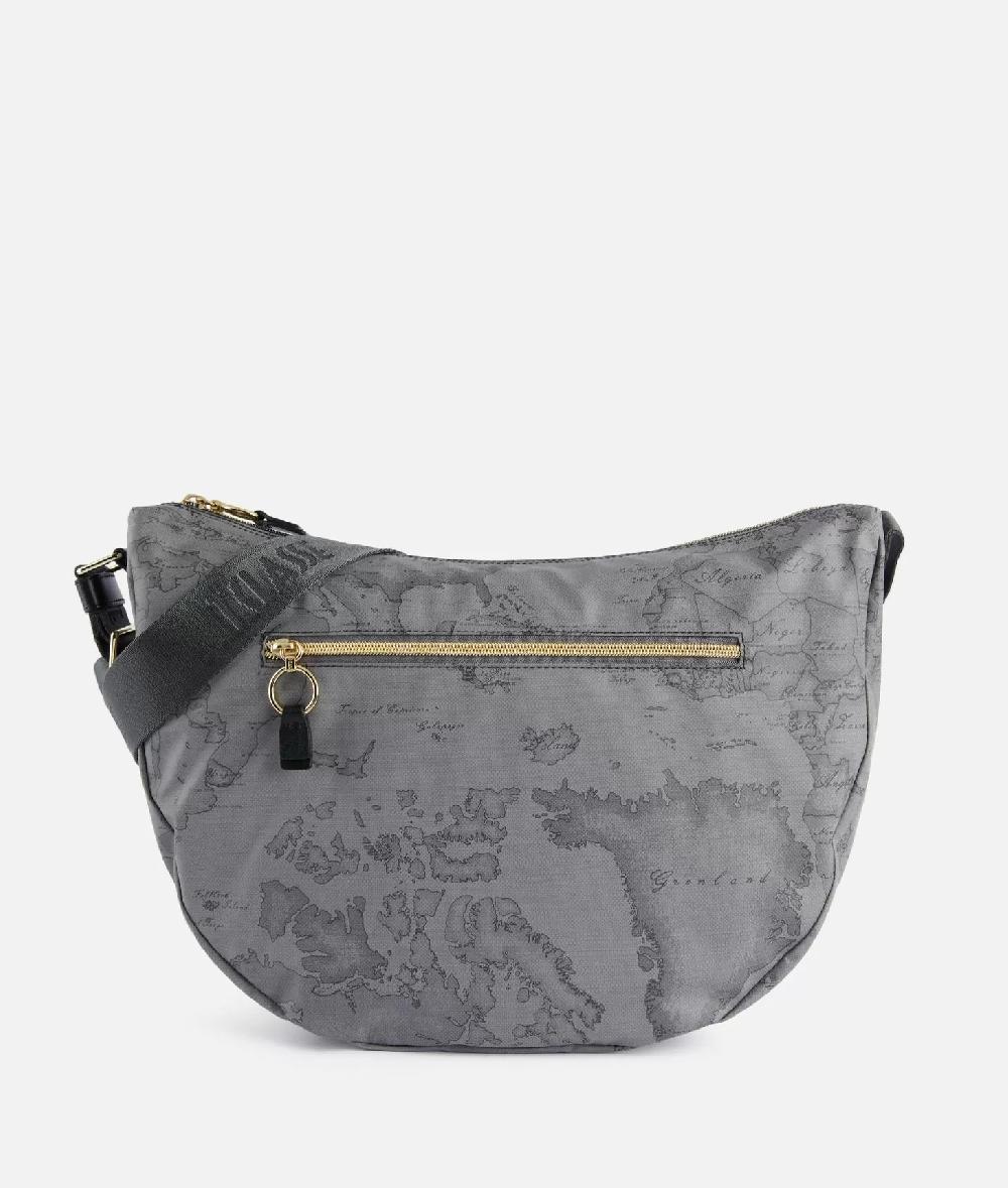 Alviero martini 1a classe Social Soft tracolla a mezzaluna grande Grigio Scuro