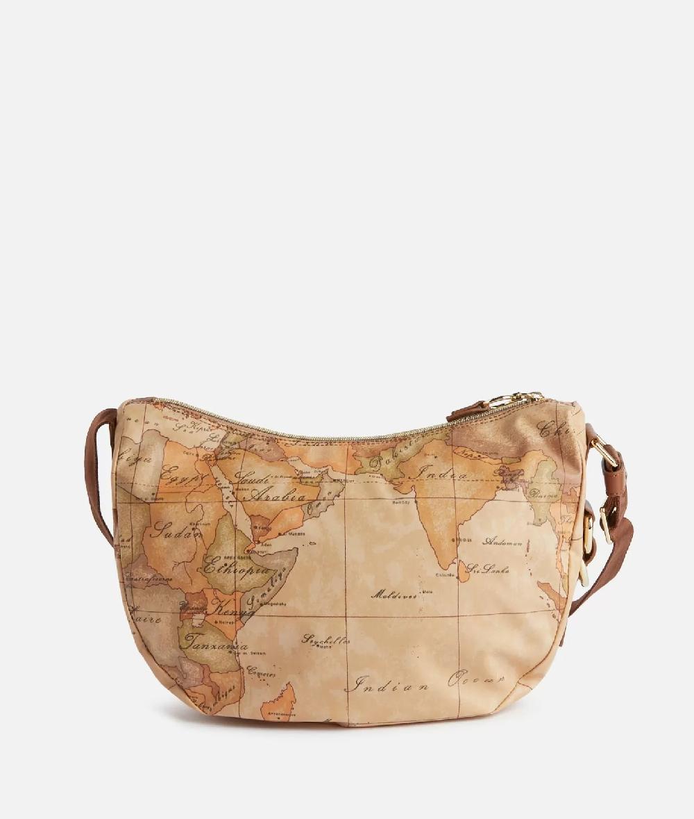 Alviero Martini 1a Classe Social Soft Tracolla A Mezzaluna Media Castagna