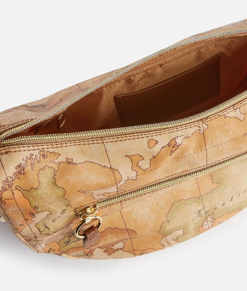 Alviero Martini 1a Classe Social Soft Tracolla A Mezzaluna Media Castagna