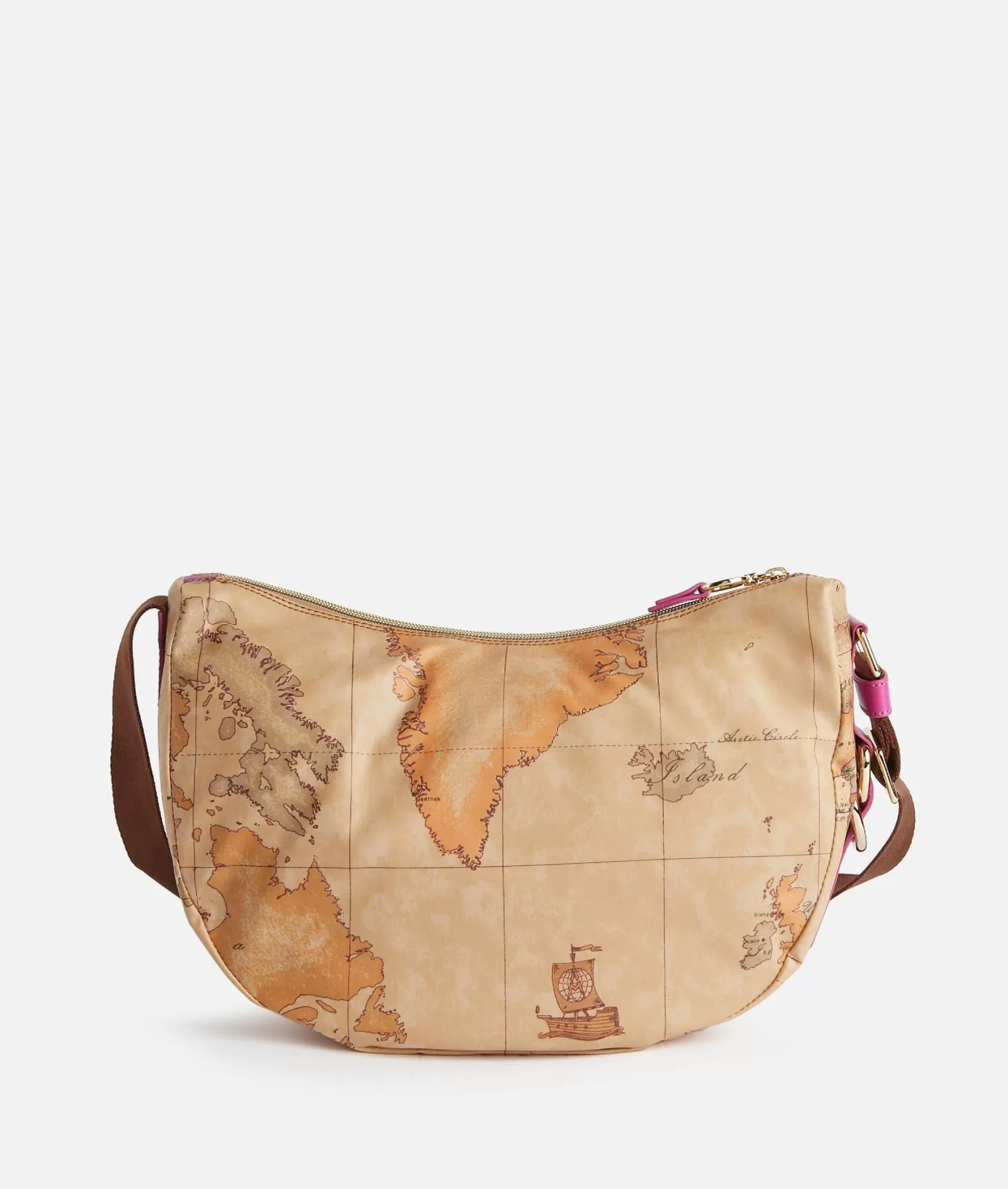 Alviero Martini 1a Classe Social Soft Tracolla A Mezzaluna Media Ciclamino