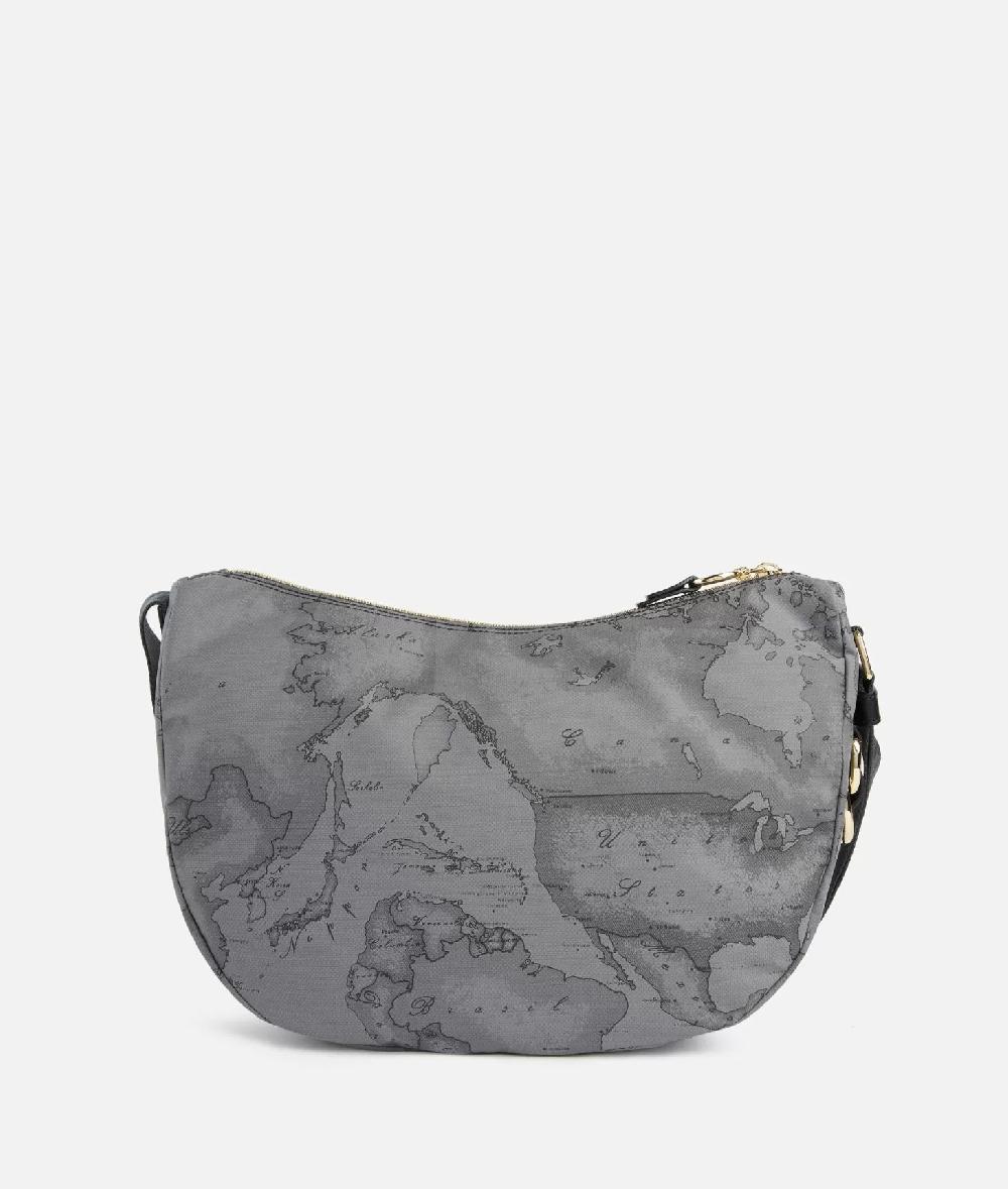 Alviero Martini 1a Classe Social Soft Tracolla A Mezzaluna Media Grigio Scuro