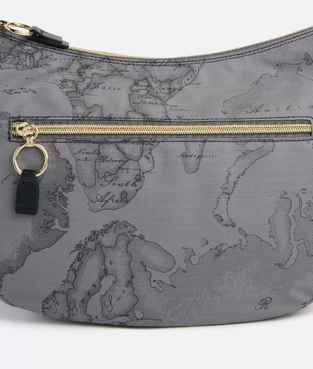 Alviero Martini 1a Classe Social Soft Tracolla A Mezzaluna Media Grigio Scuro